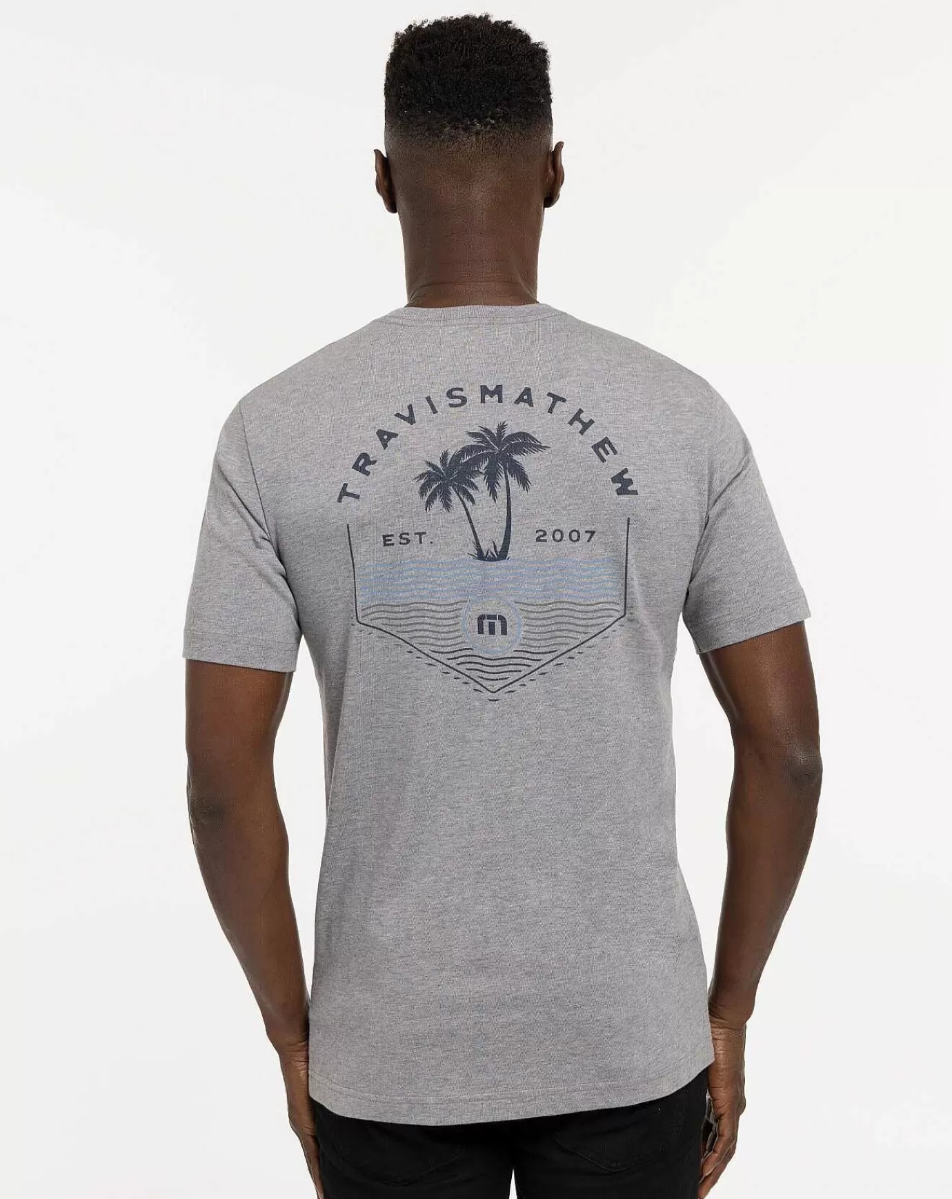 Discount Travis Mathew Aerial Tour Tee Heather Grey