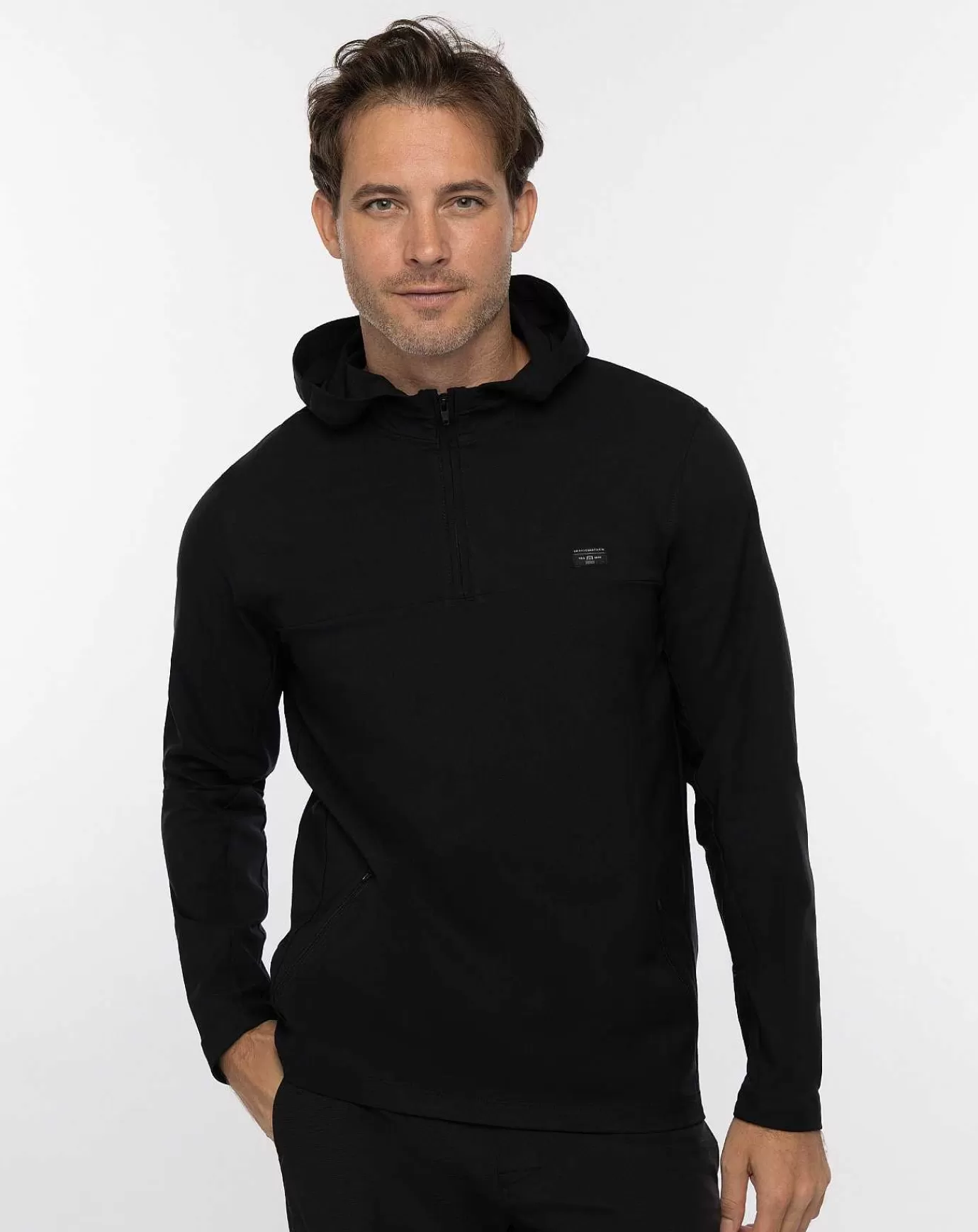 Best Sale Travis Mathew Ancient Ruins Quarter Zip Hoodie Black