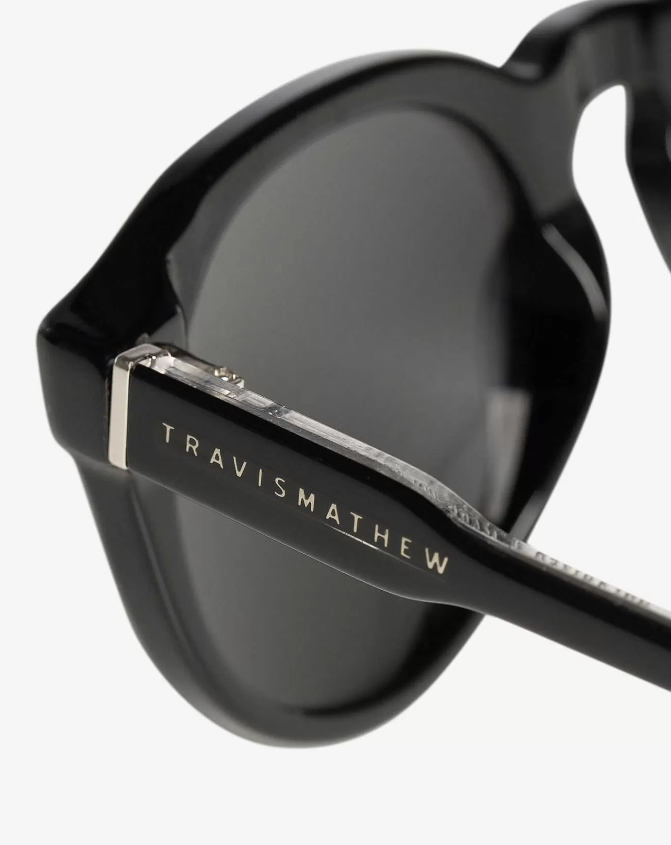 Hot Travis Mathew Bandon Sunglasses Black Crystal/Grey Polar