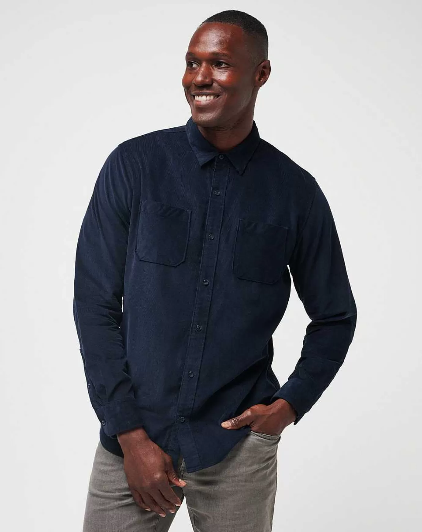 Clearance Travis Mathew Barrel Of Laughs Button-Up Total Eclipse