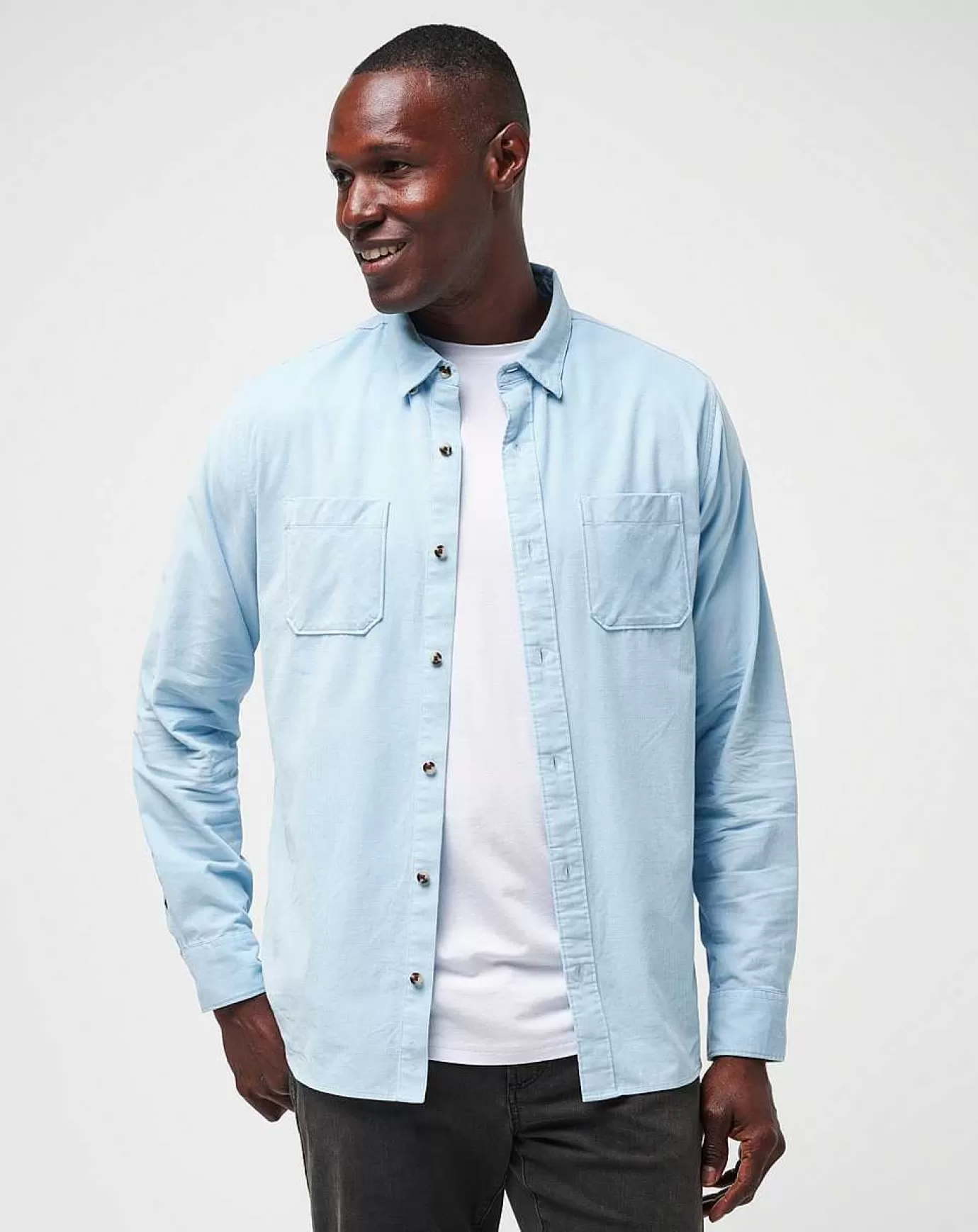 Clearance Travis Mathew Barrel Of Laughs Button-Up Dream Blue