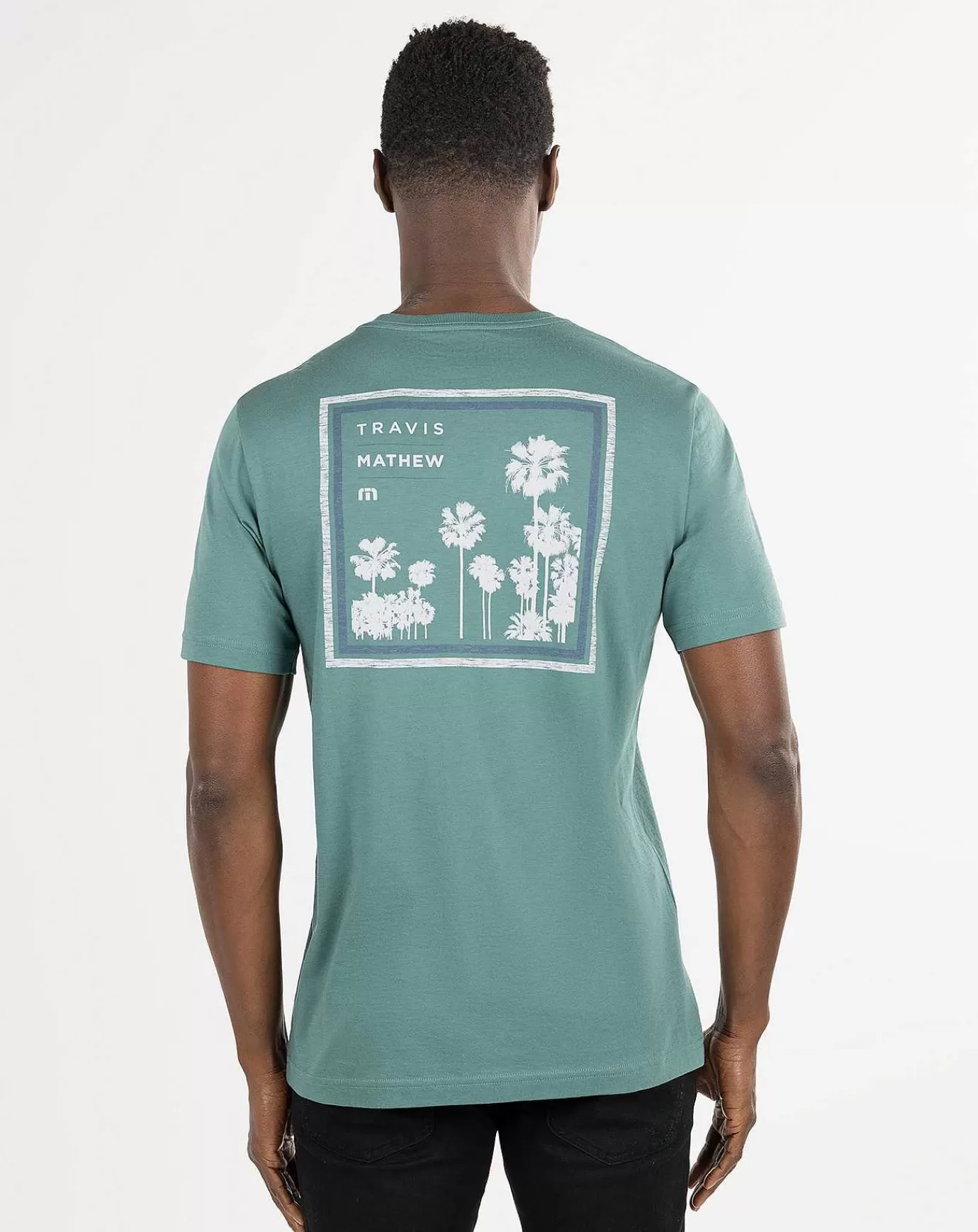 New Travis Mathew Bonus Round Tee Silver Pine