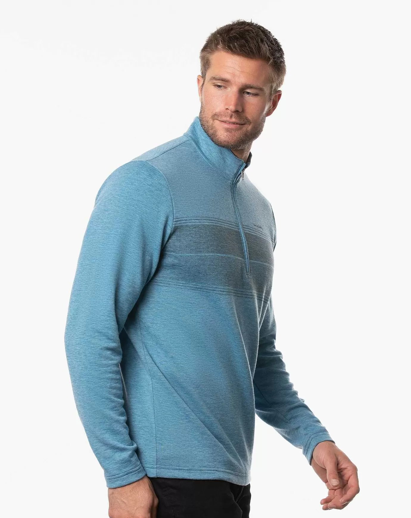 Outlet Travis Mathew Bridge The Gap Quarter Zip Heather Blue Sapphir