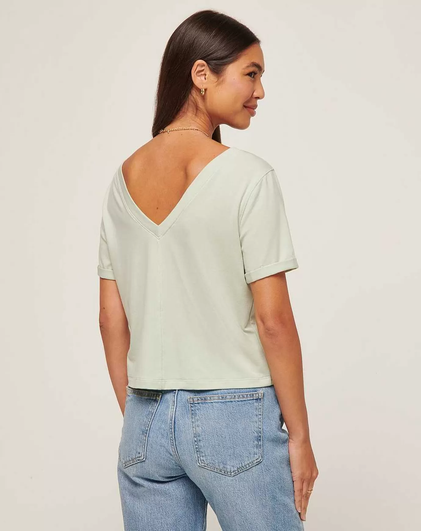 Online Travis Mathew Calm Waters Vneck Top Desert Sage