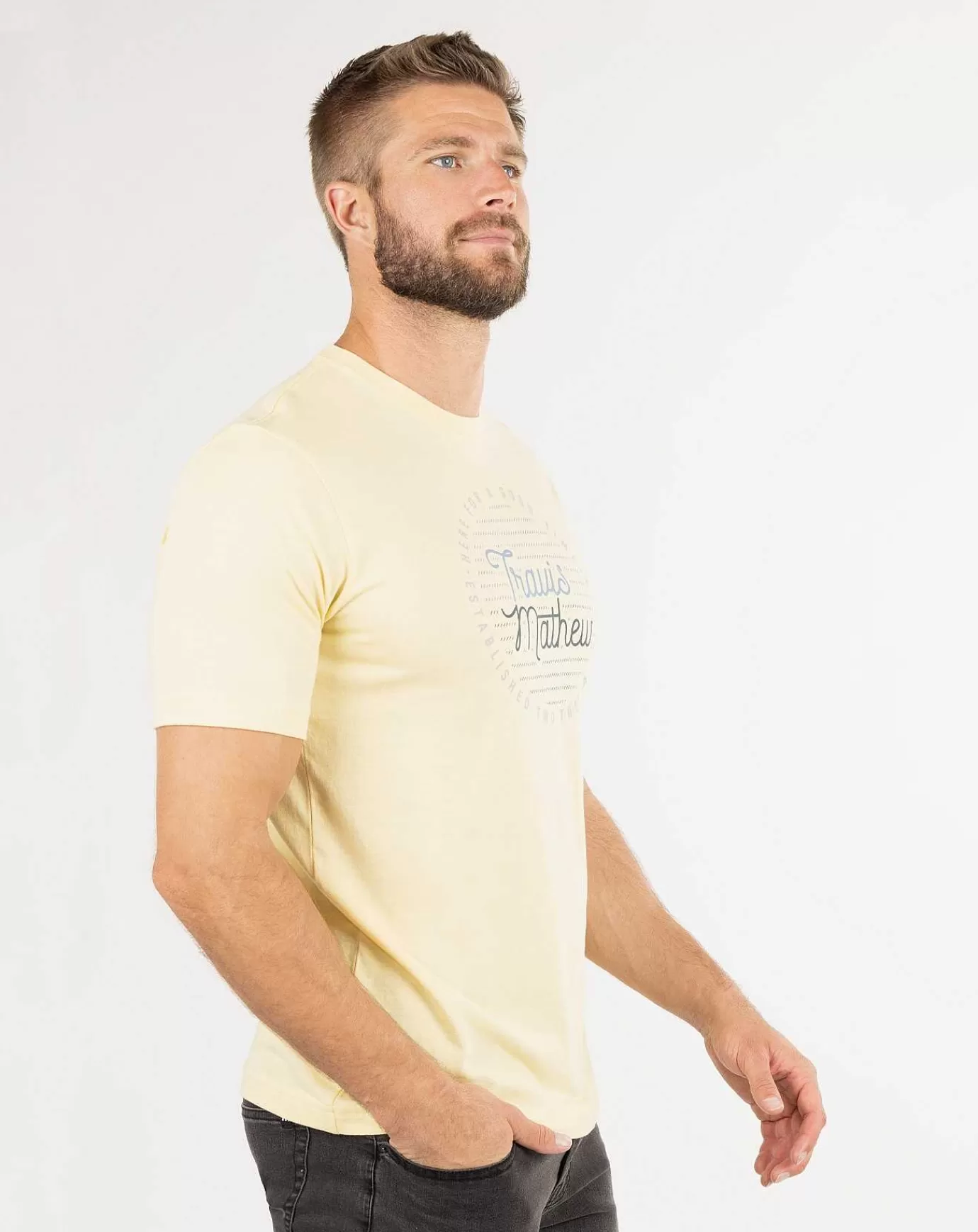 Clearance Travis Mathew Cheers My Dears Tee Heather Sunlight