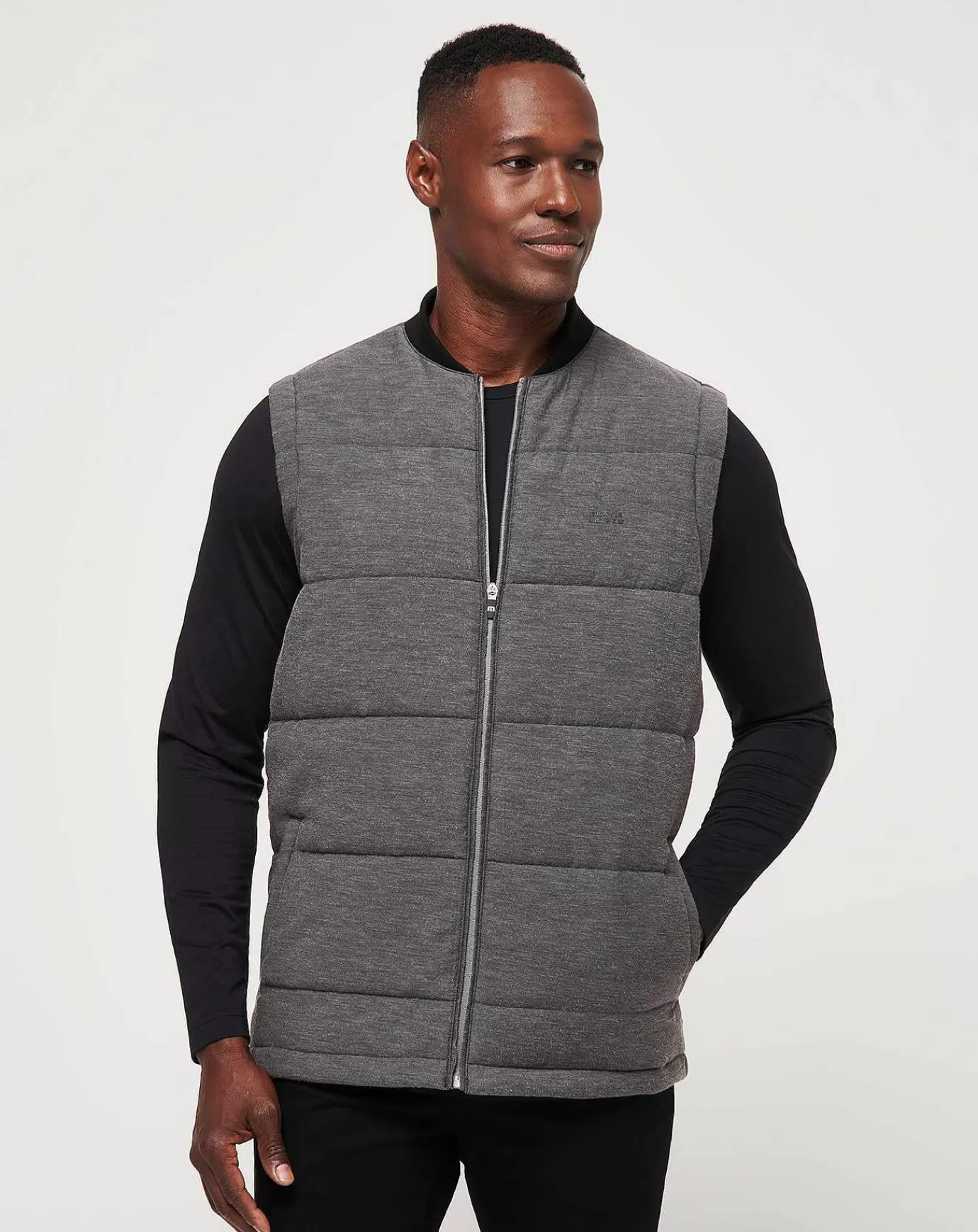 Sale Travis Mathew Climate Drop Vest Heather Black