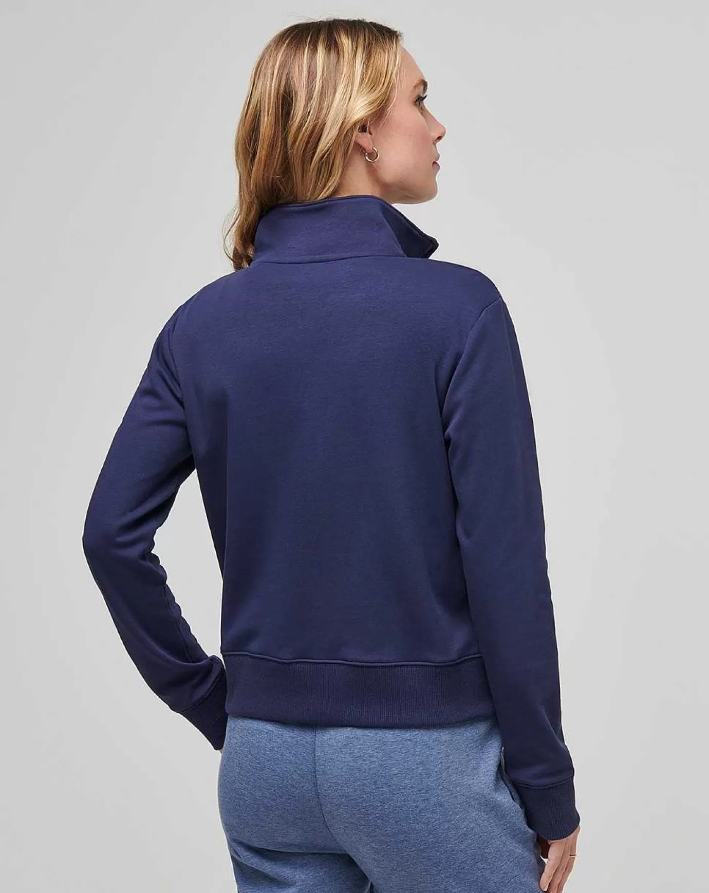 Sale Travis Mathew Cloud Fleece Half Zip Navy