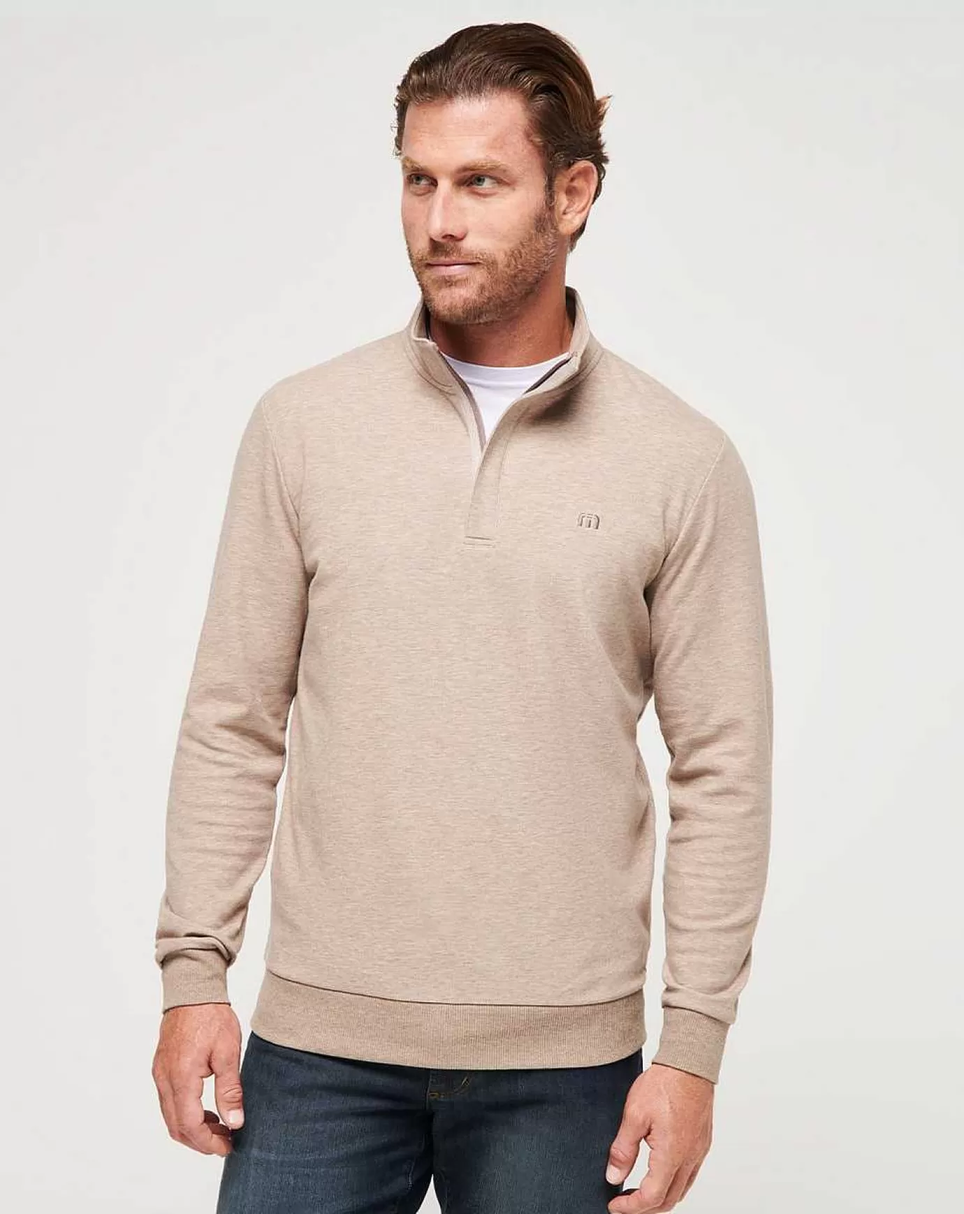 New Travis Mathew Cloud Quarter Zip 2.0 Portabella