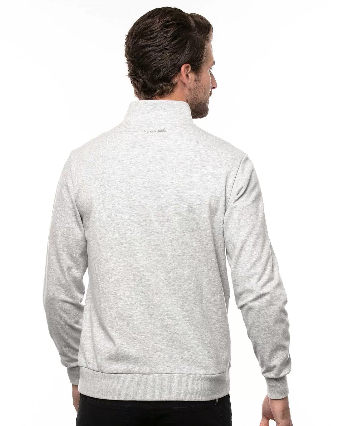 Outlet Travis Mathew Cloud Quarter Zip 2.0 Heather Light Grey