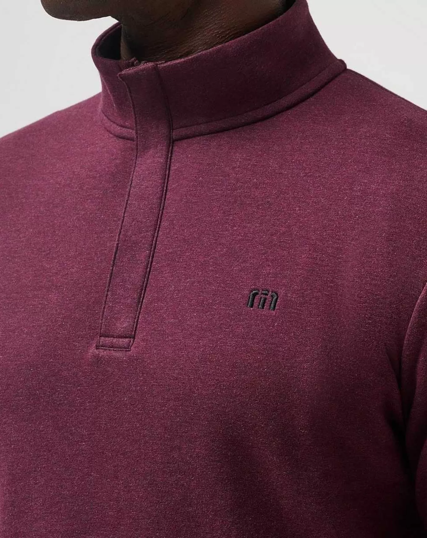 Fashion Travis Mathew Cloud Quarter Zip 2.0 Heather Dark Red