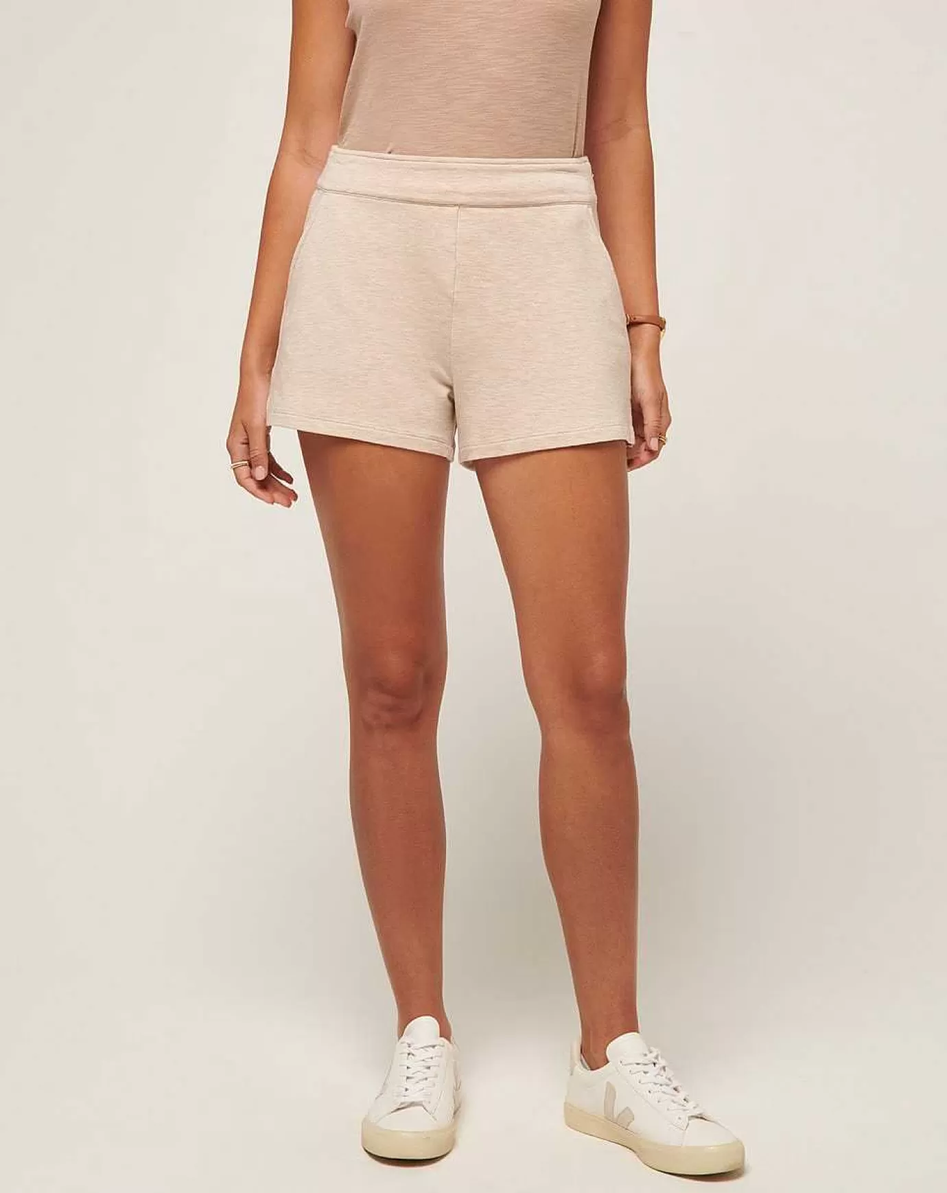 Fashion Travis Mathew Cloud Terry Short Heather Natural