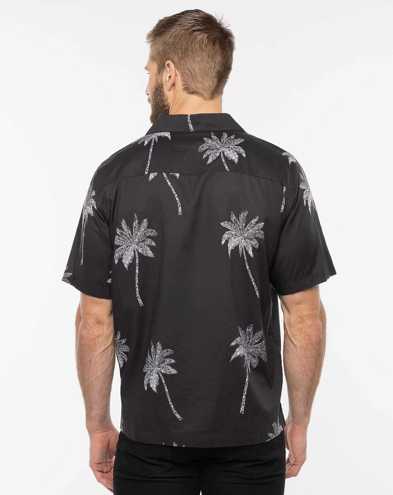 Shop Travis Mathew Comedy Show Button-Up Black