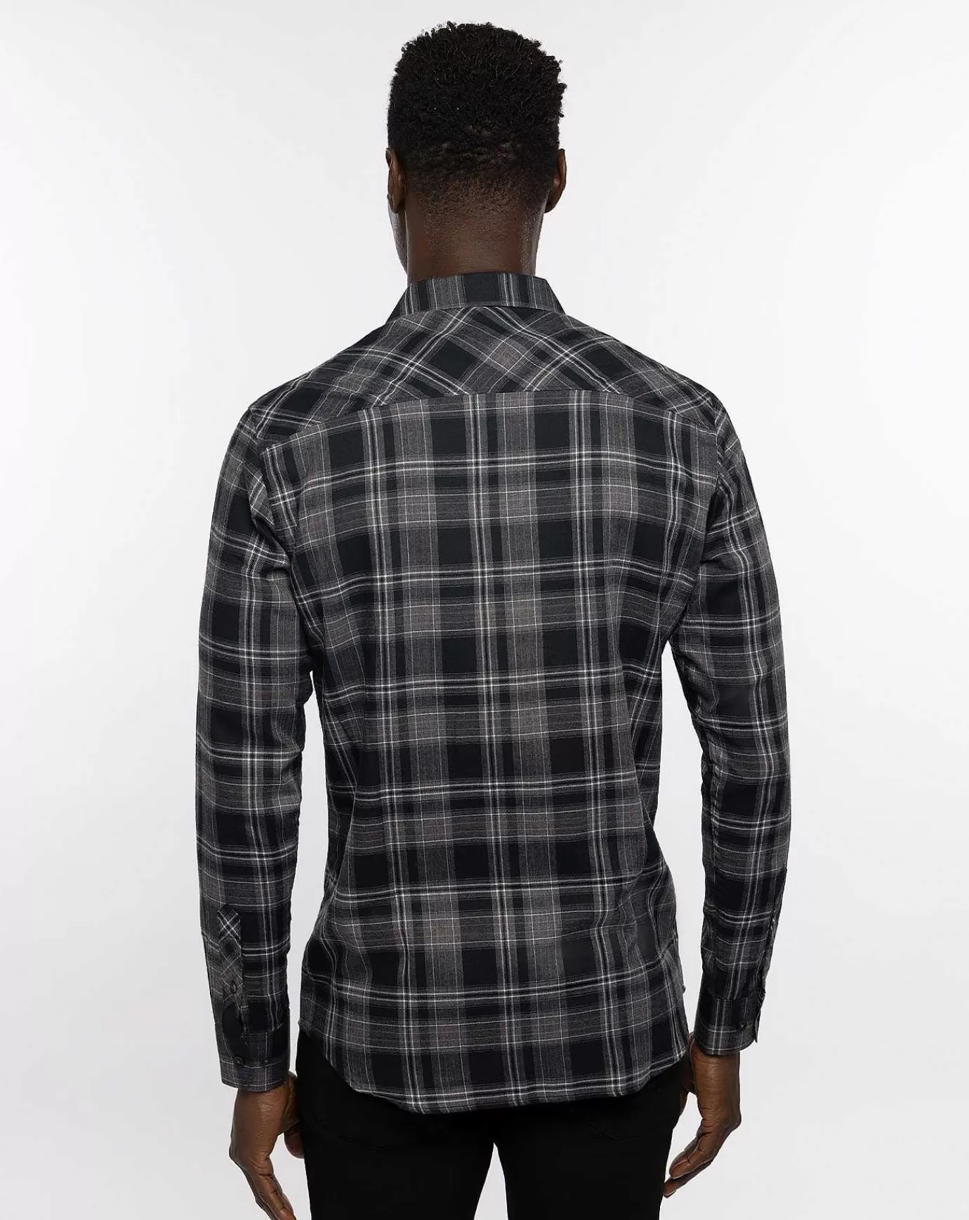 New Travis Mathew Corinth Button-Up Heather Grey Pinstripe