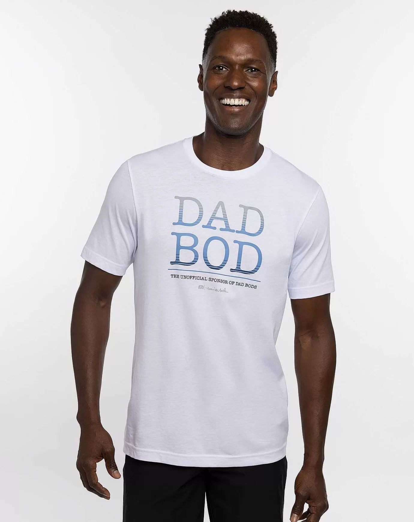 Cheap Travis Mathew Dad Bod 2.0 Tee White/Blue