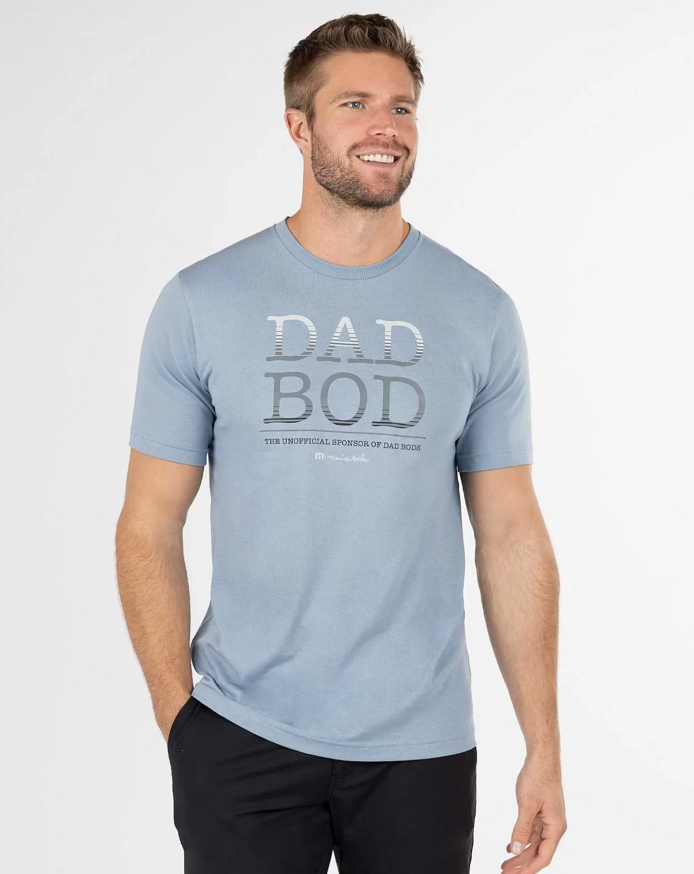 Best Travis Mathew Dad Bod 2.0 Tee Faded Denim