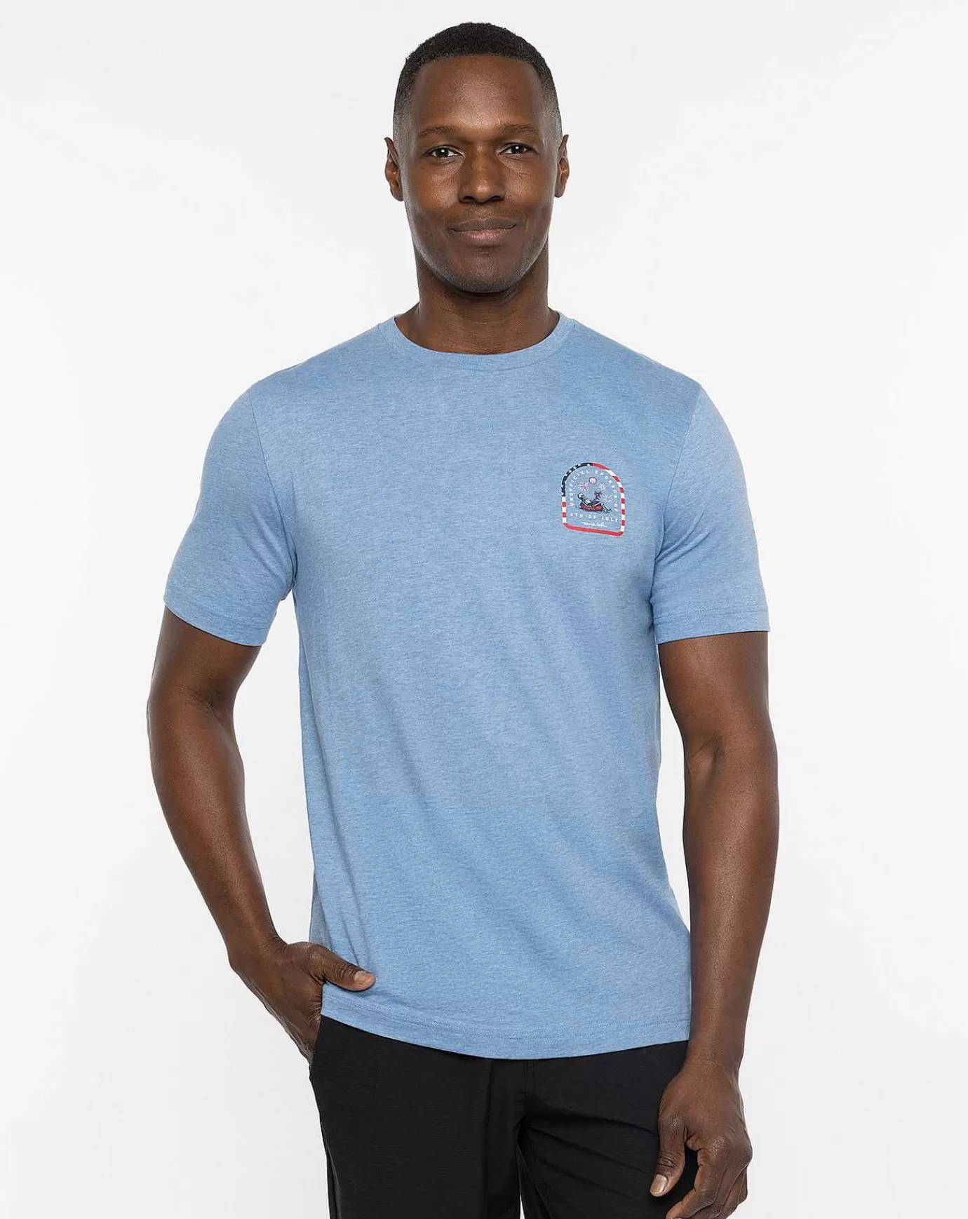 Hot Travis Mathew Dead Man Float Tee Heather Blue