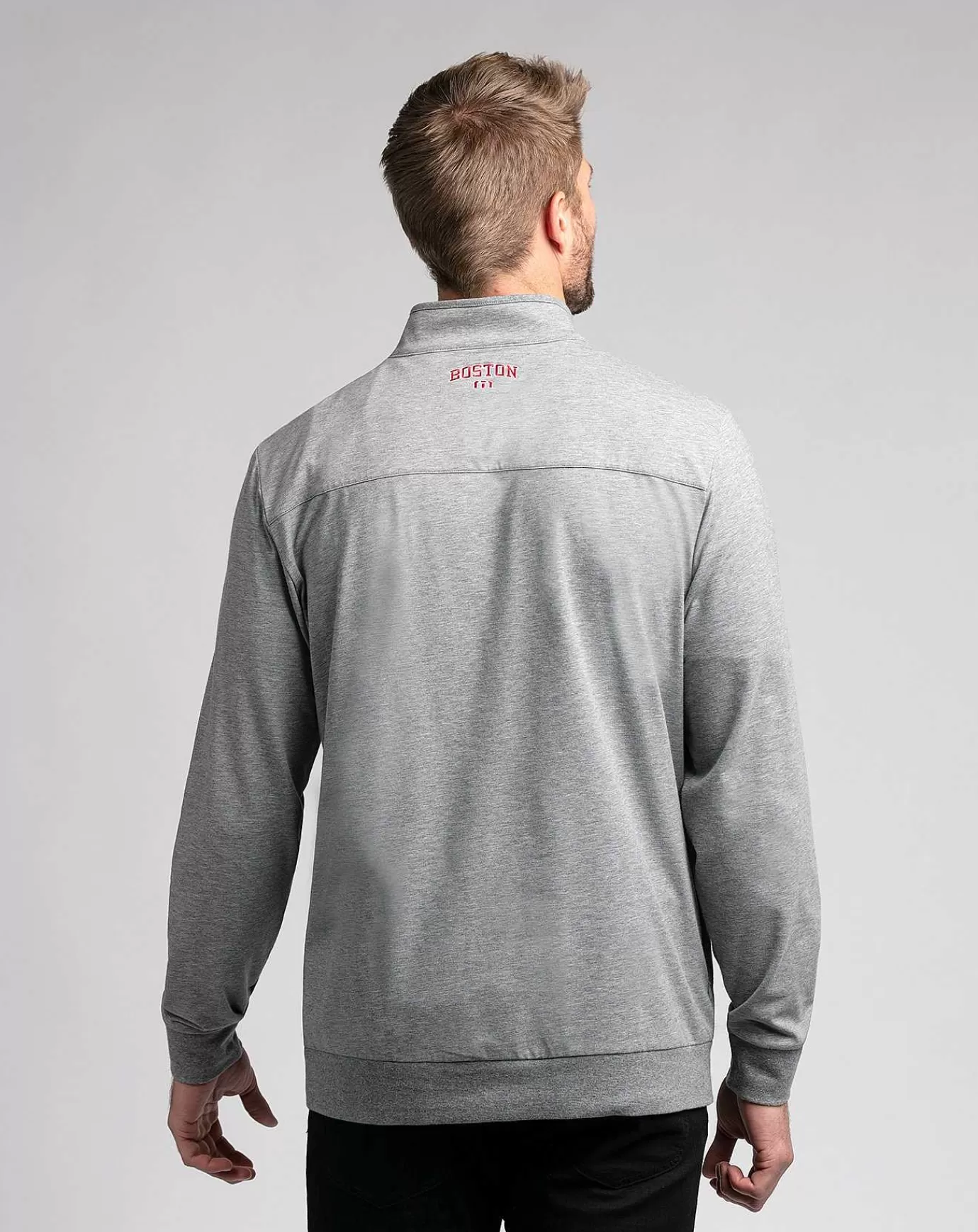 Best Sale Travis Mathew Duck Boat Quarter Zip Heather Quiet Shade