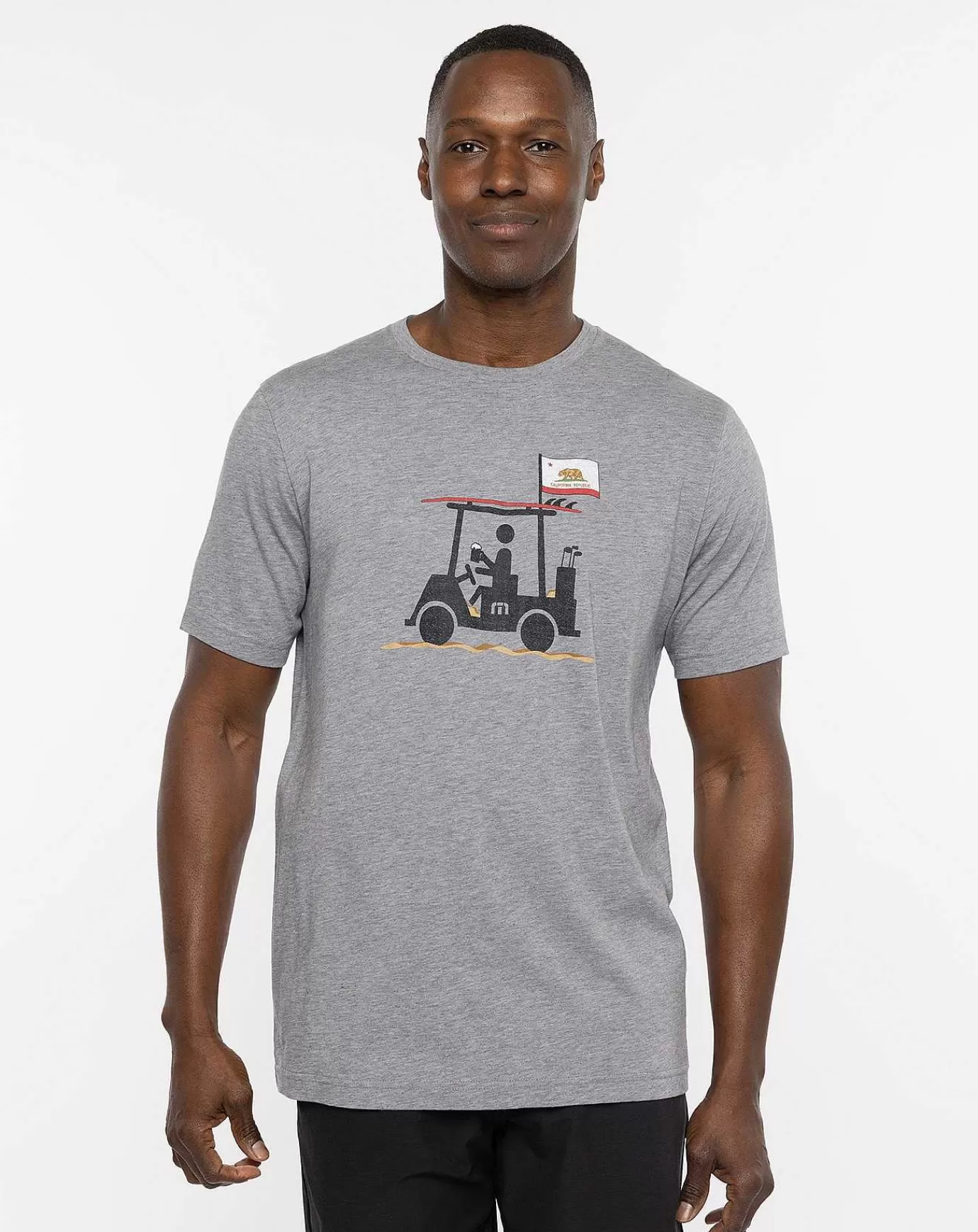 Shop Travis Mathew Eureka Tee Heather Grey