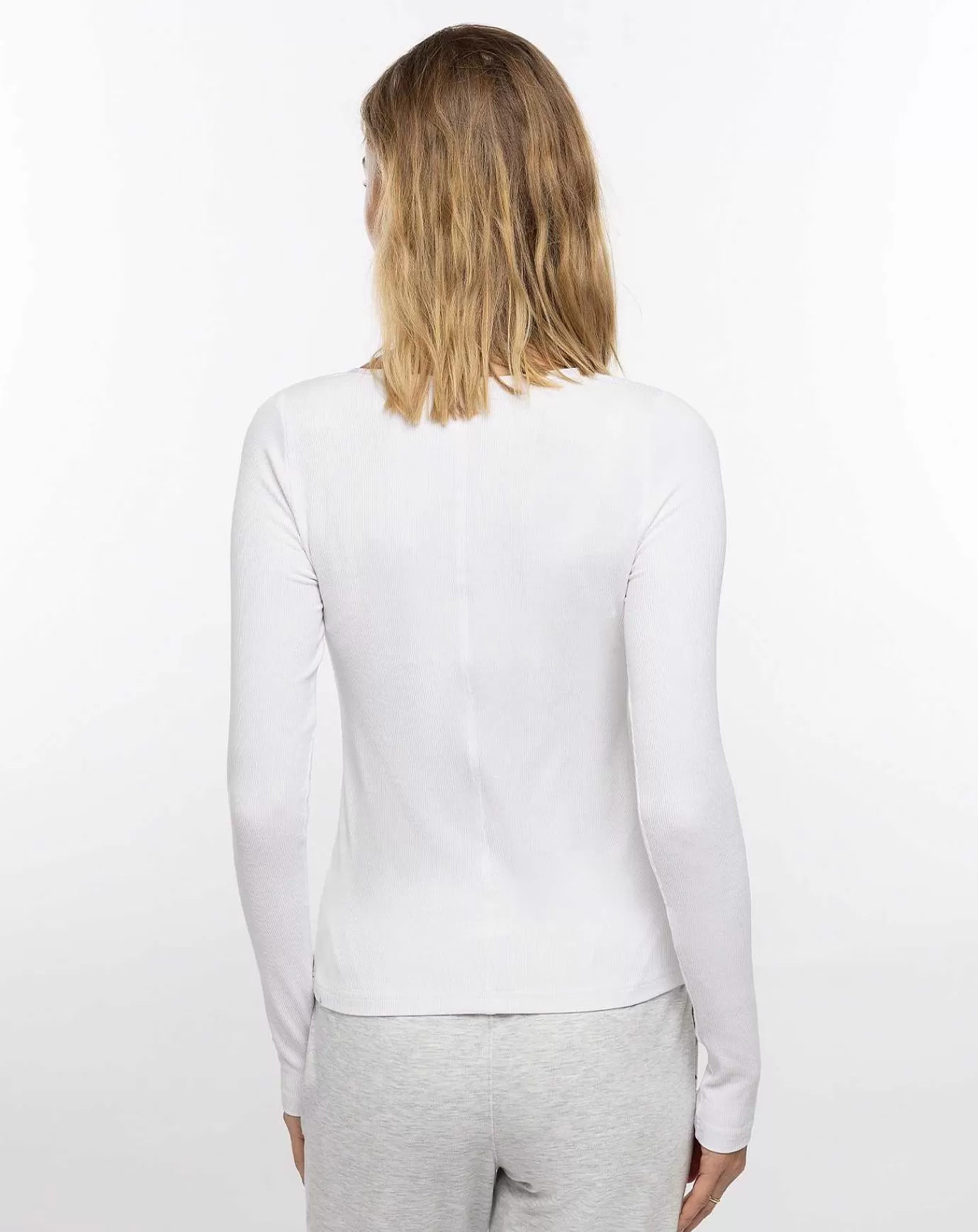 New Travis Mathew Favorite Day Long Sleeve V-Neck Top White