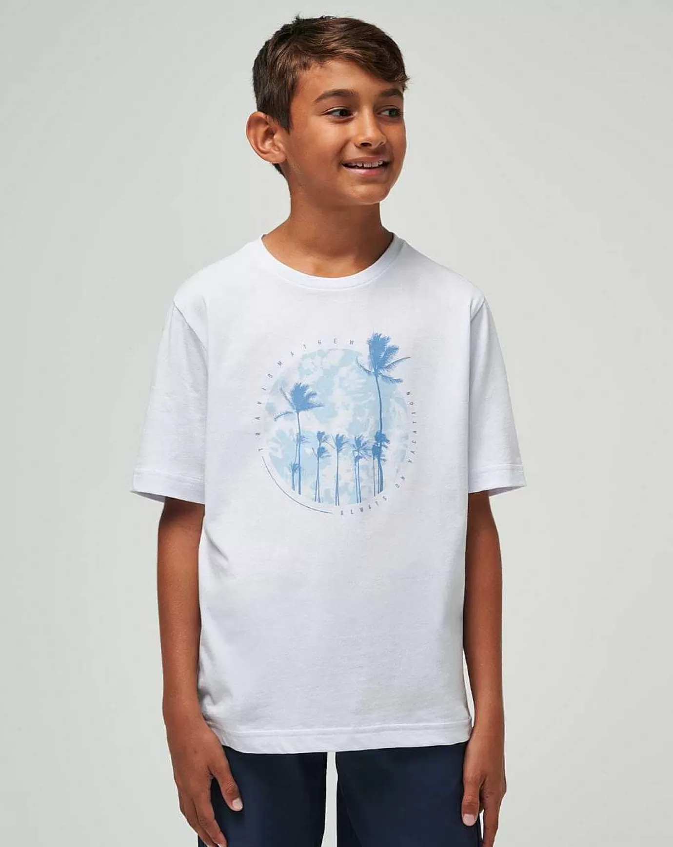 Sale Travis Mathew Foam Paths Youth Tee White