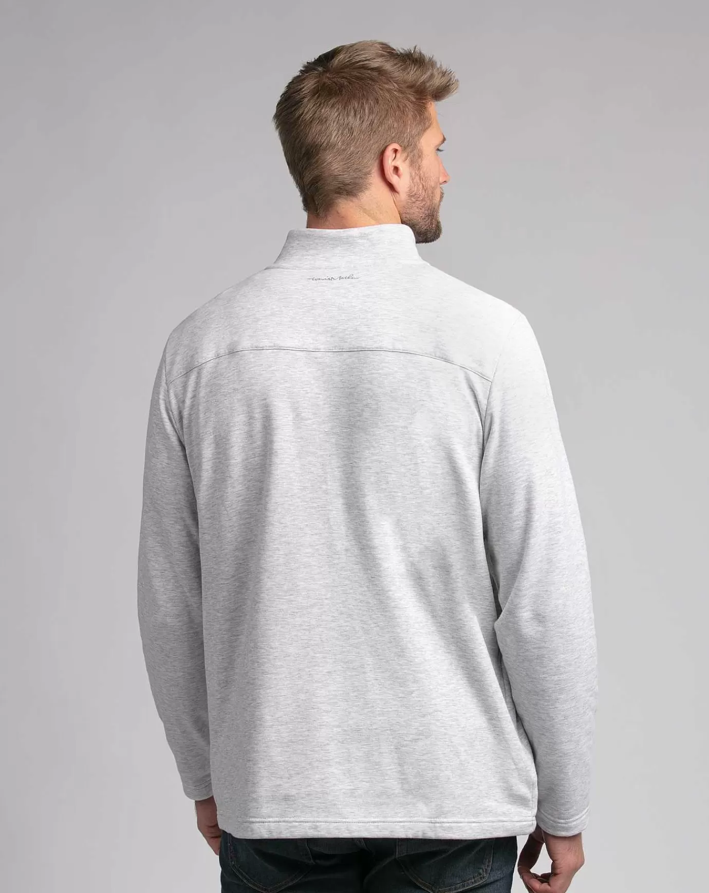 Best Travis Mathew Free Entry Quarter Zip Heather Light Grey