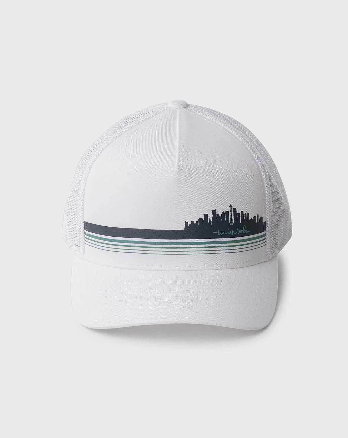 Discount Travis Mathew Glacier City Snapback Hat White