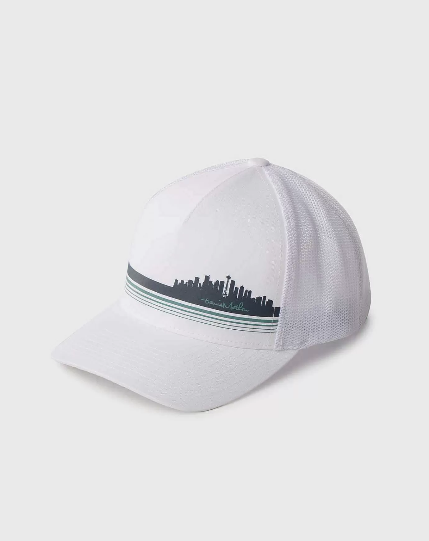 Discount Travis Mathew Glacier City Snapback Hat White