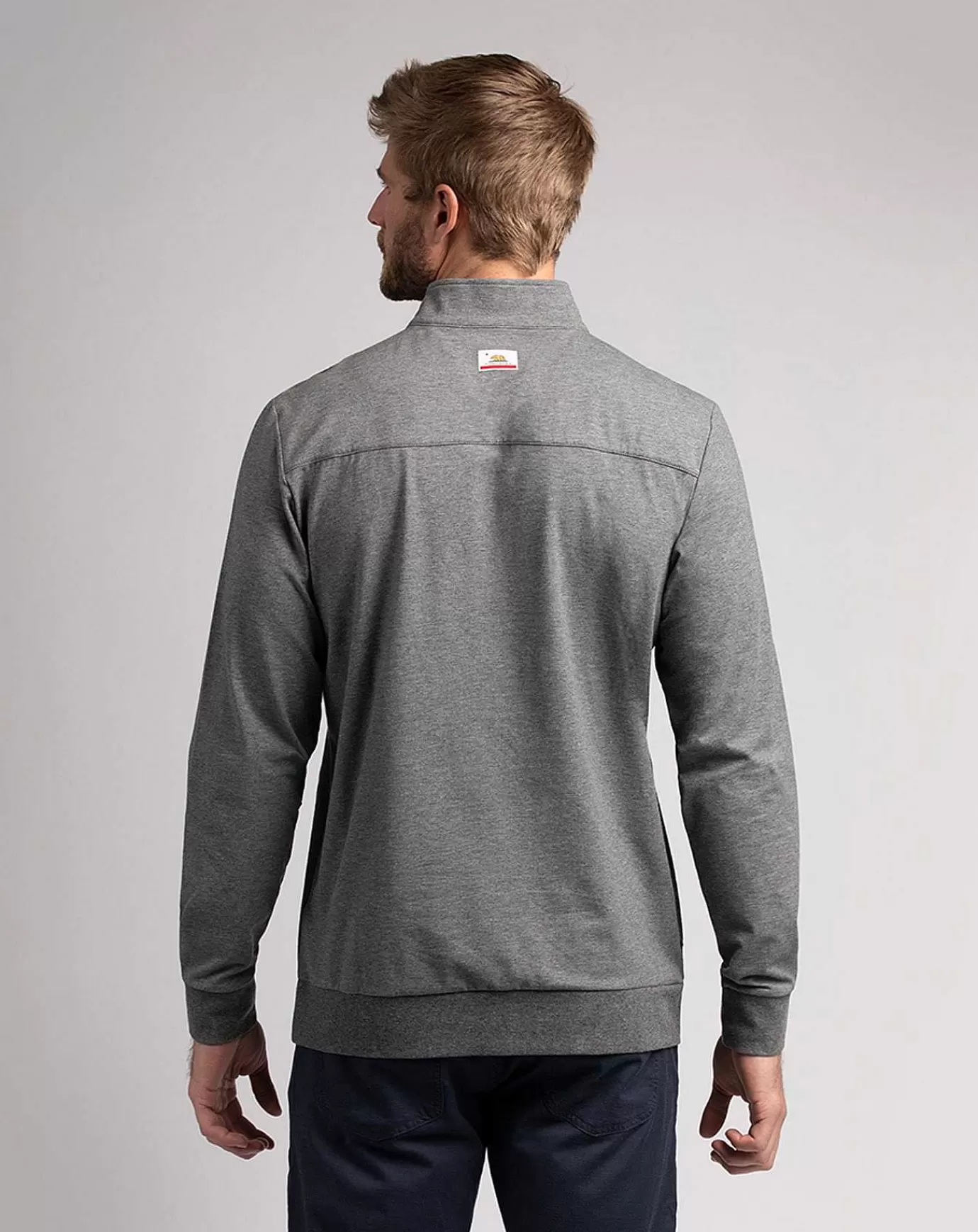 Online Travis Mathew Golden Gate Quarter Zip Heather Dark Shadow