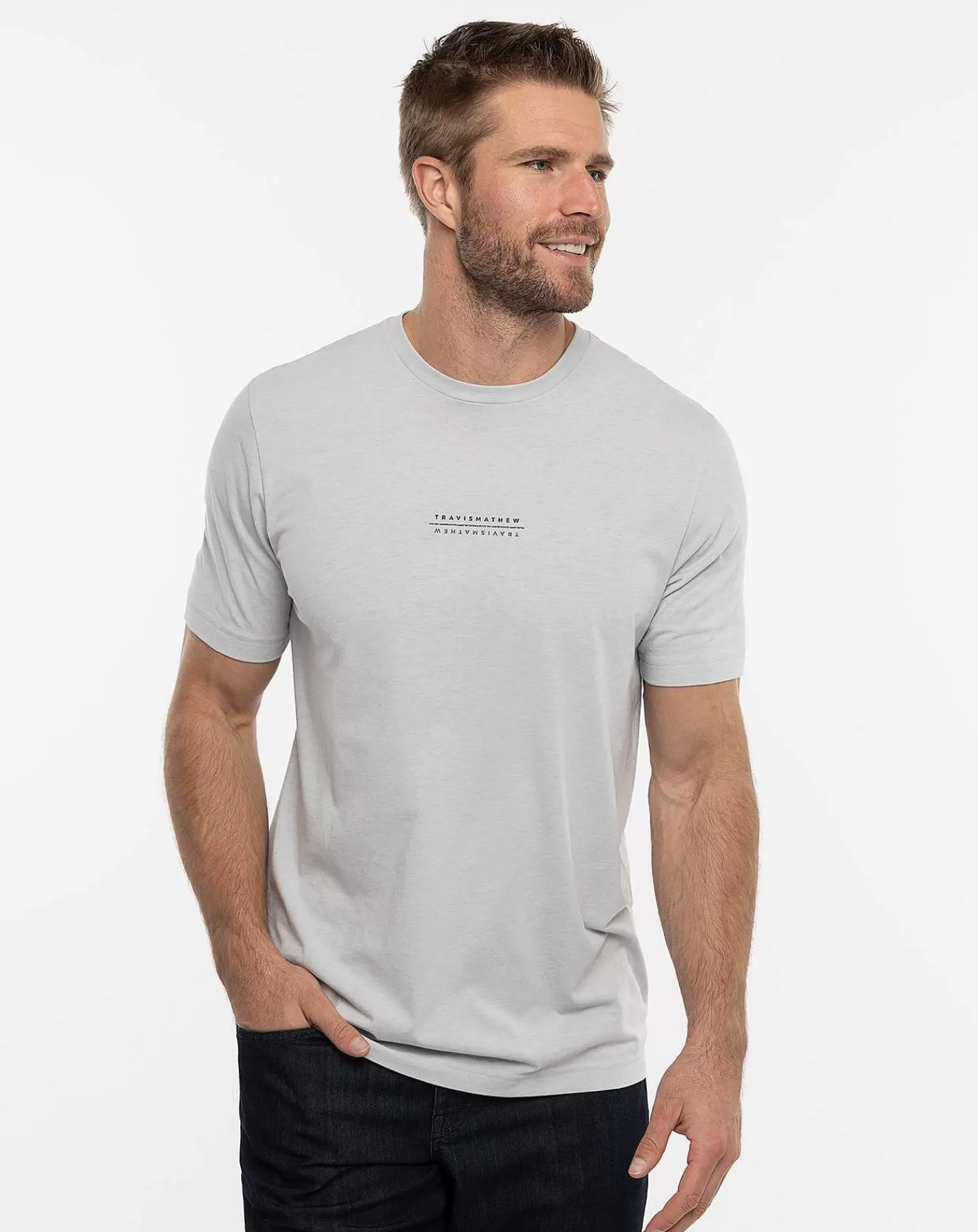 Cheap Travis Mathew Good Review Tee Heather Light Grey