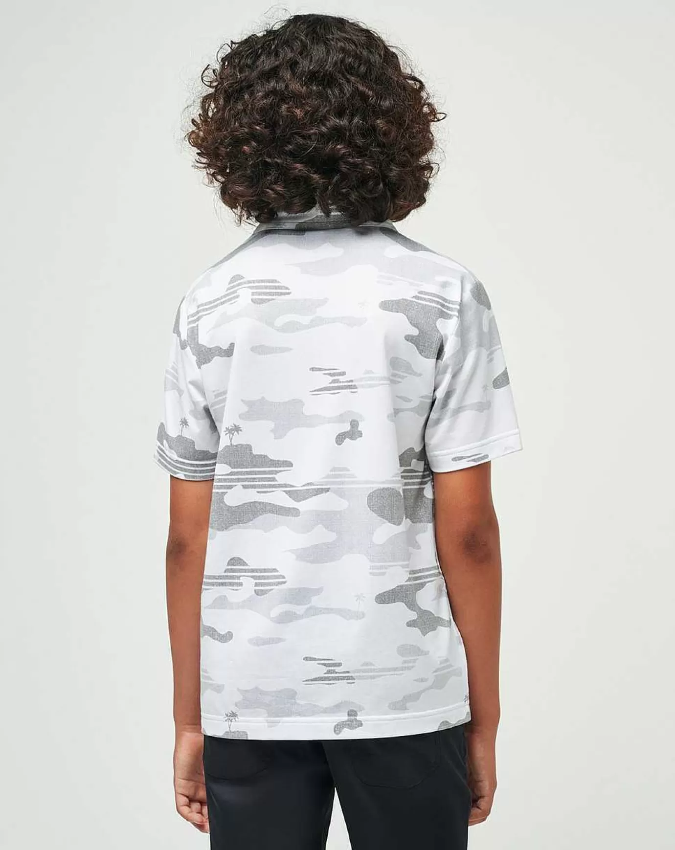 Best Sale Travis Mathew Heater Camo Youth Polo White