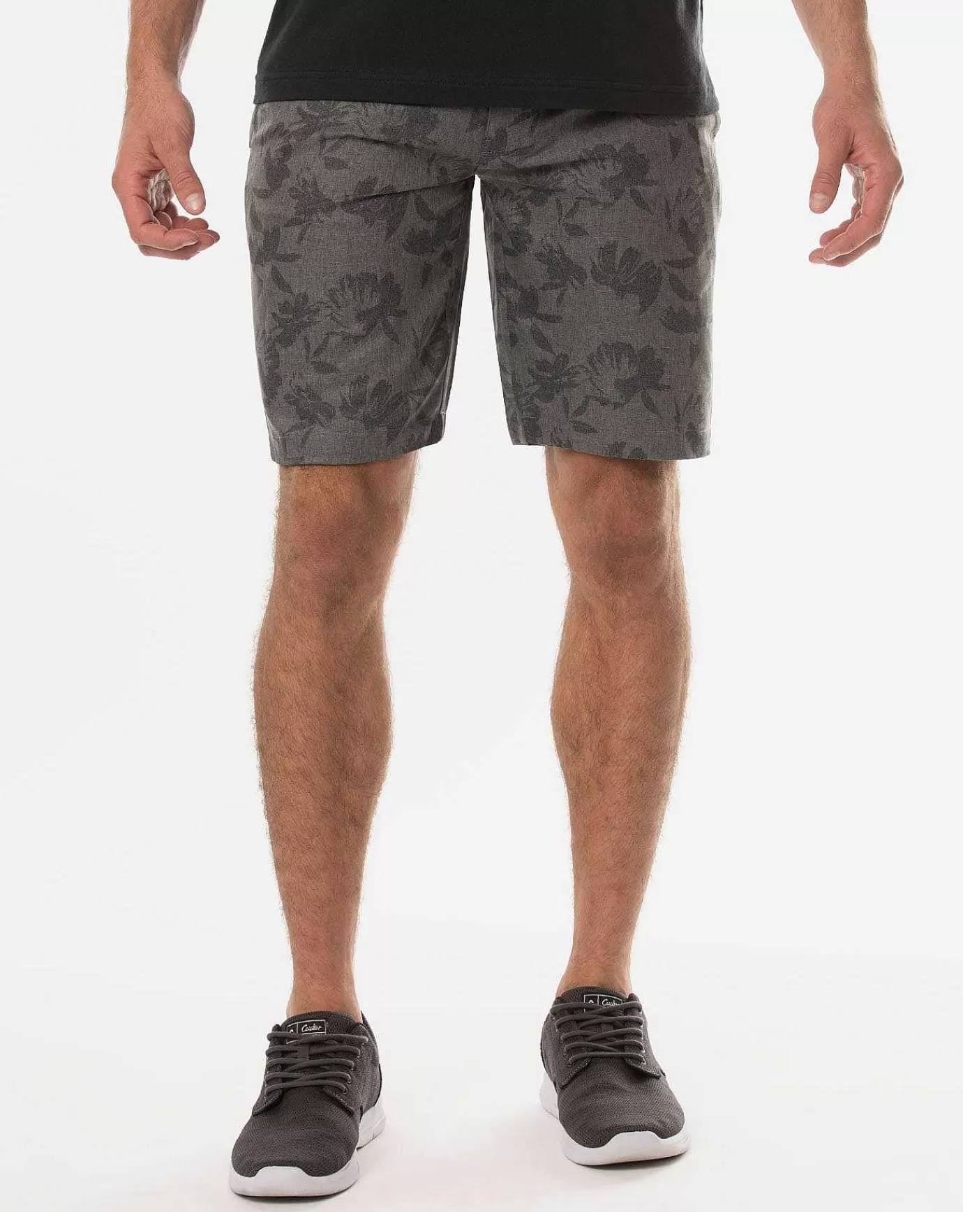 Outlet Travis Mathew Inlet Short 9In Heather Grey Pinstripe