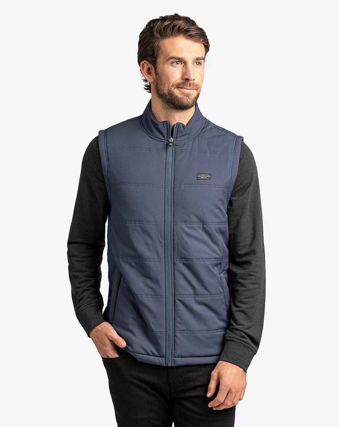 Online Travis Mathew Interlude Puffer Vest Mood Indigo