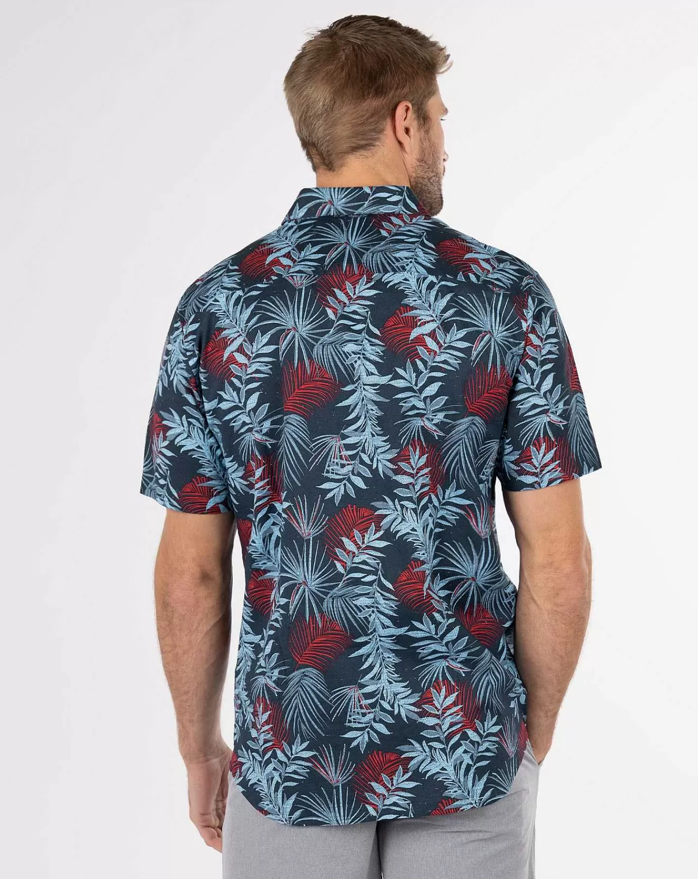 Store Travis Mathew Kahuna Button-Up Blue Nights