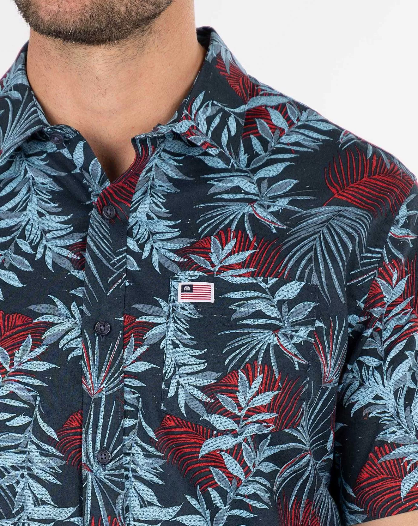 Store Travis Mathew Kahuna Button-Up Blue Nights