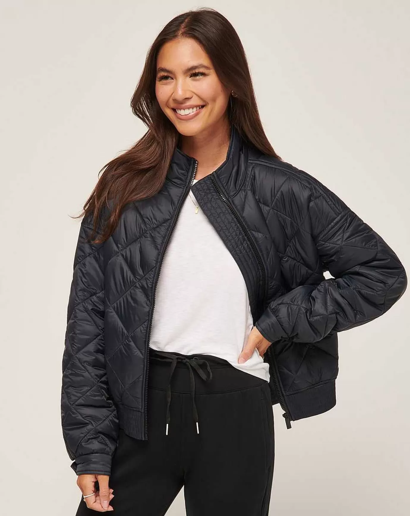 Hot Travis Mathew Lights At Night Quilted Jacket Obsidian