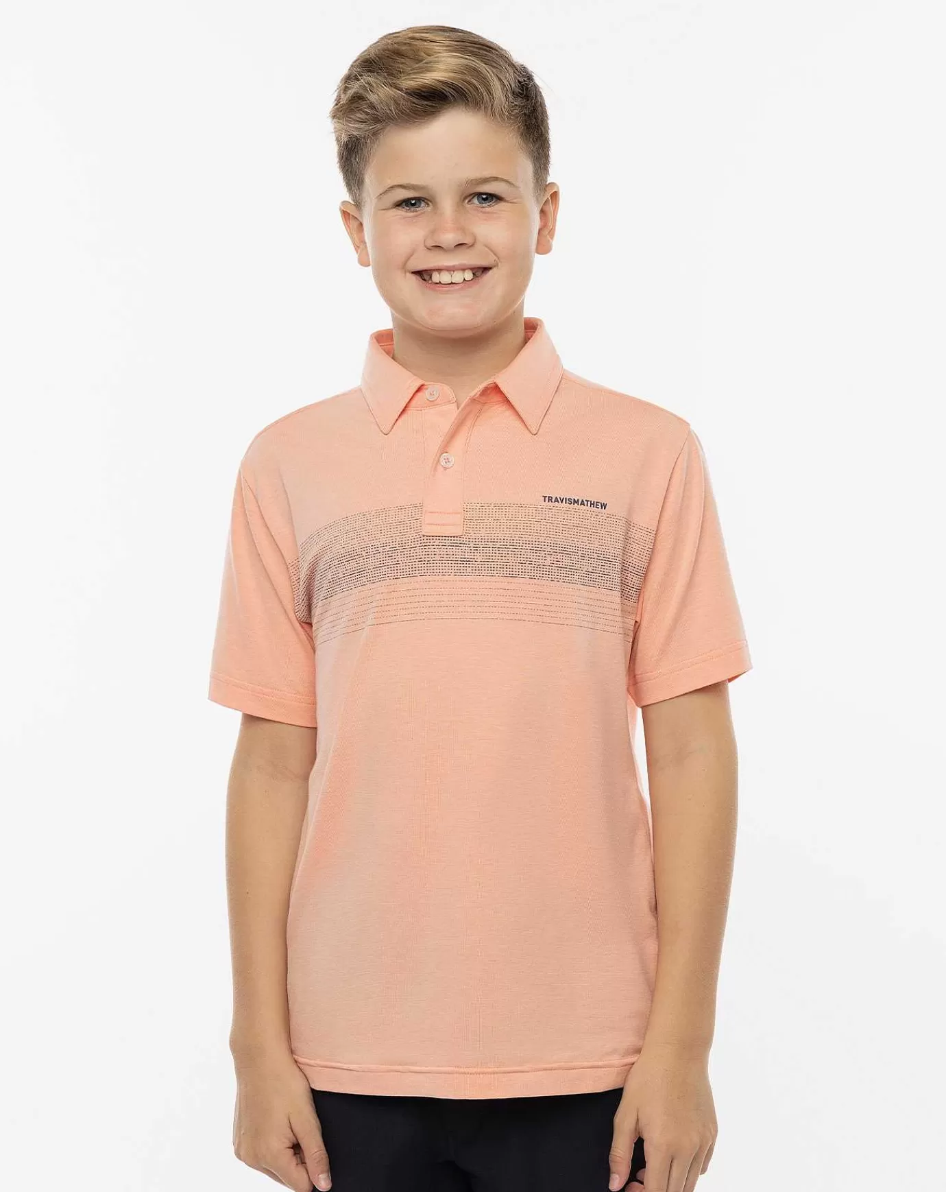 Outlet Travis Mathew Mesa Central Youth Polo Heather Melon