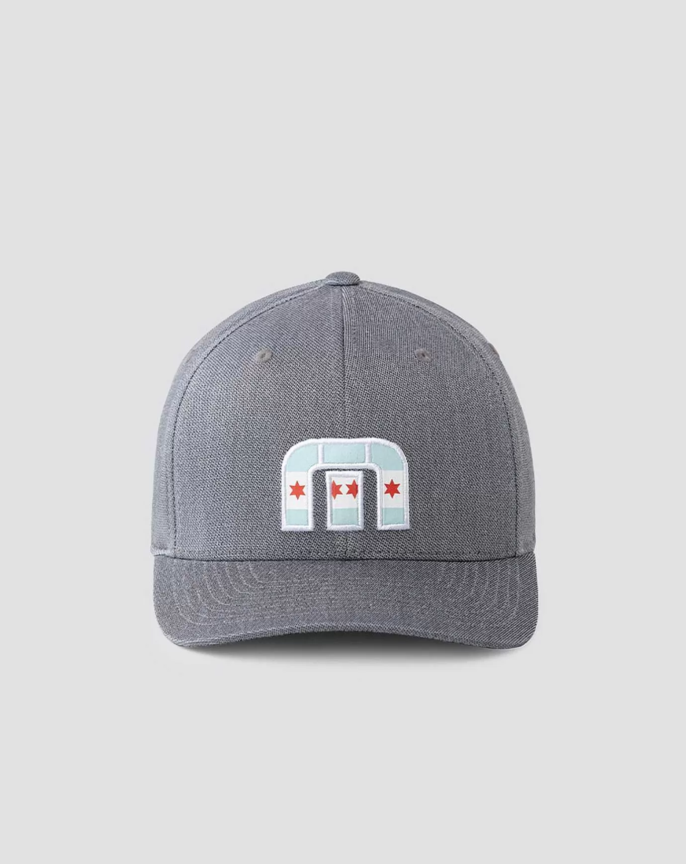 Shop Travis Mathew Michigan Ave Fitted Hat Heather Quiet Shade