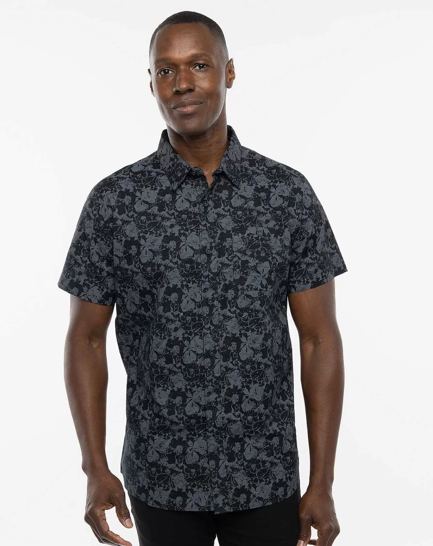 Outlet Travis Mathew Misplaced Memory Button-Up Black