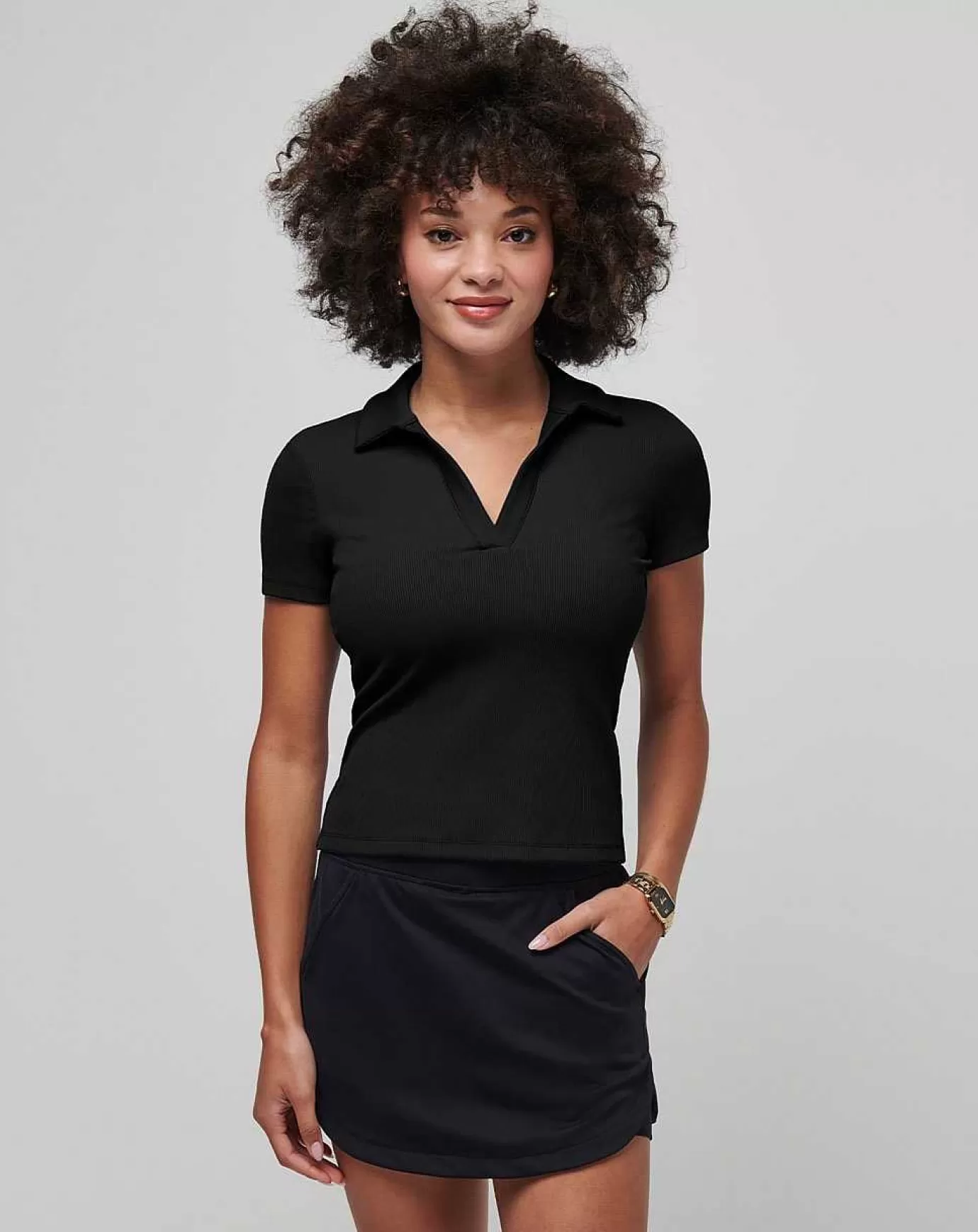 Best Sale Travis Mathew Moveknit Vneck Polo Black