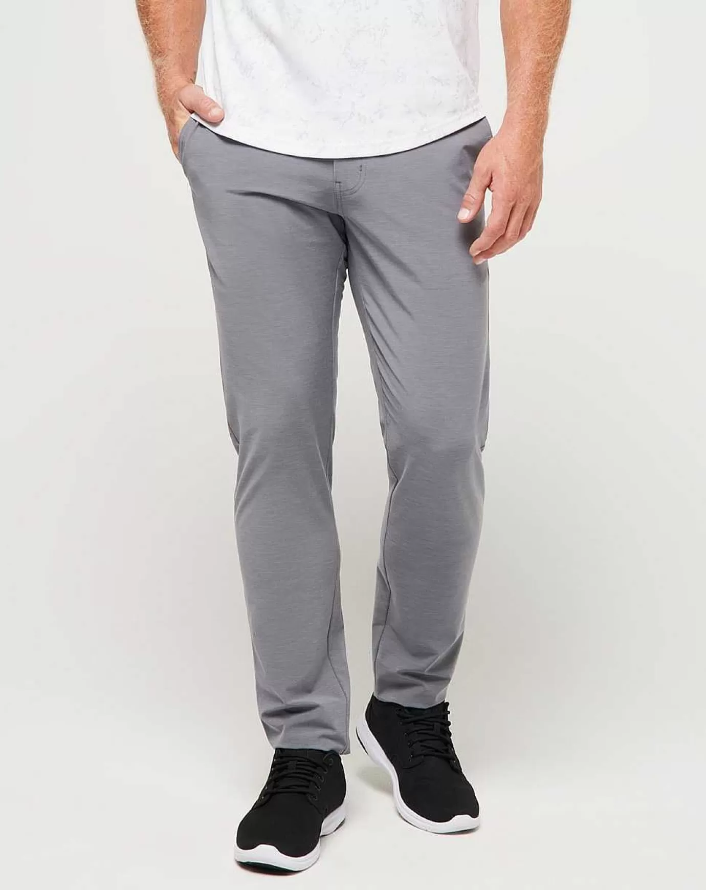 Shop Travis Mathew Open To Close Tech Chino Pant Heather Quiet Shade