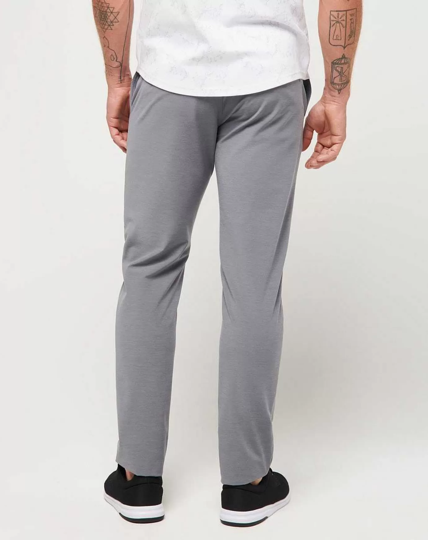 Shop Travis Mathew Open To Close Tech Chino Pant Heather Quiet Shade