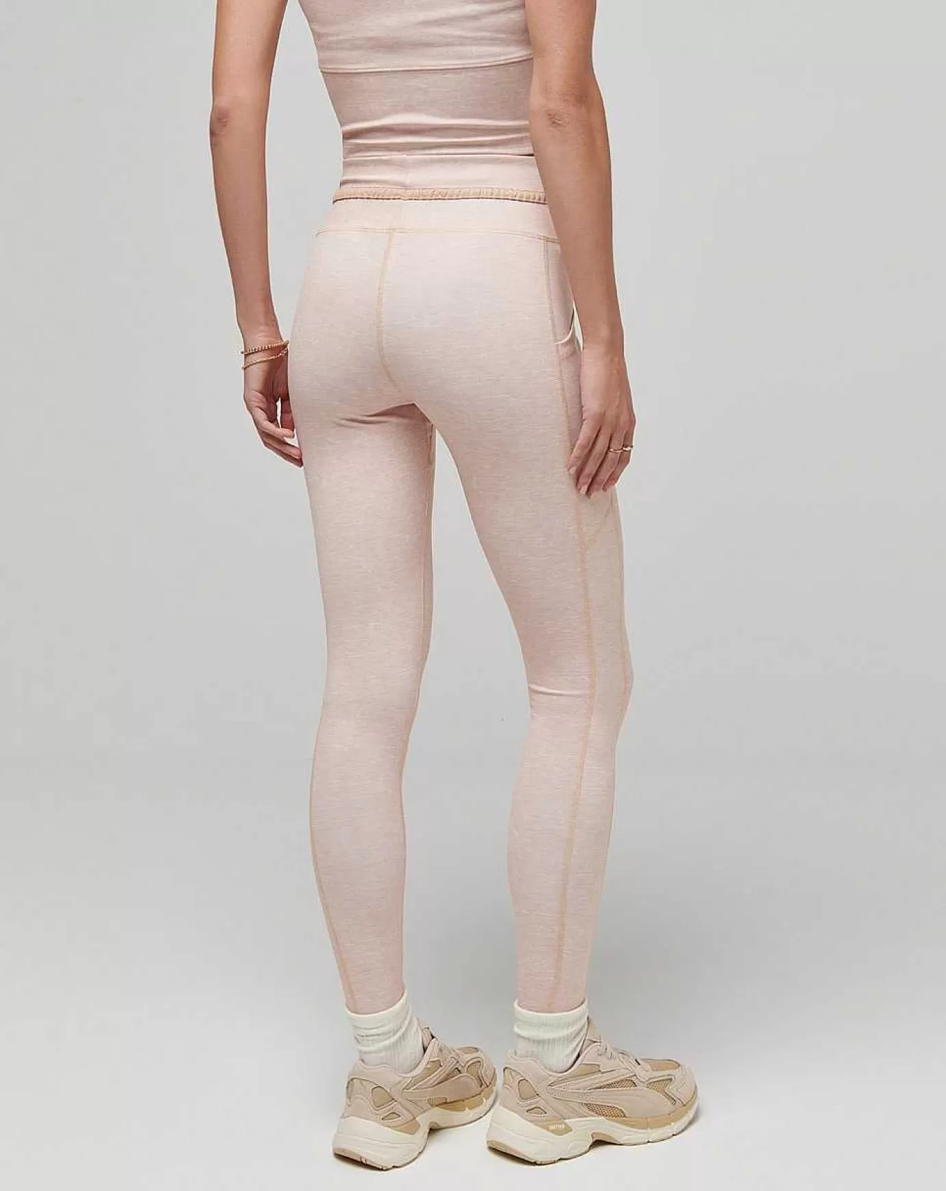 New Travis Mathew Painted Sky Moveknit Legging Heather Cuban Sand