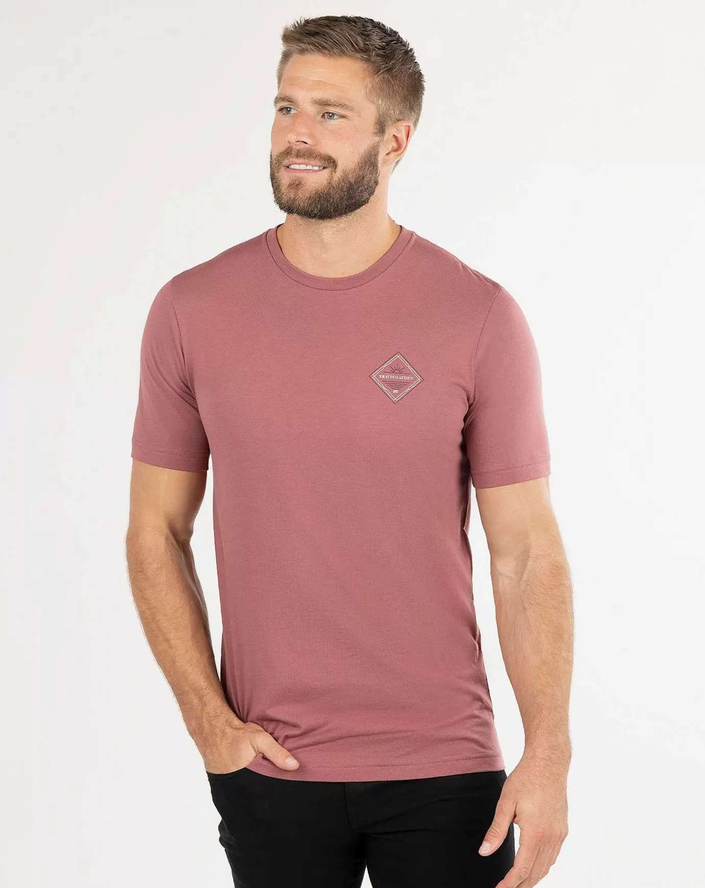 Online Travis Mathew Pick Up Line Tee Roan Rouge