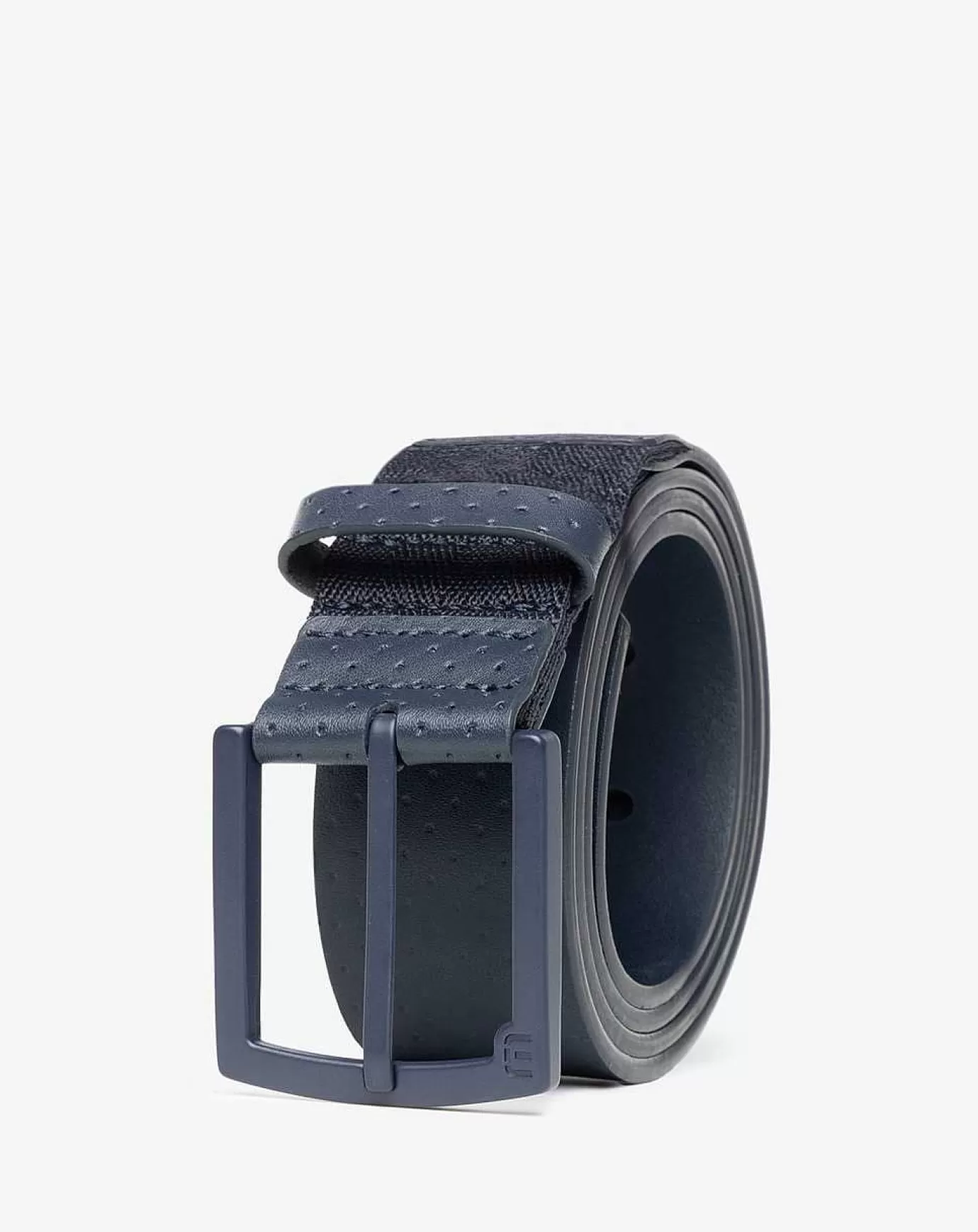 Clearance Travis Mathew Pilatus 2.0 Leather Belt Blue Nights