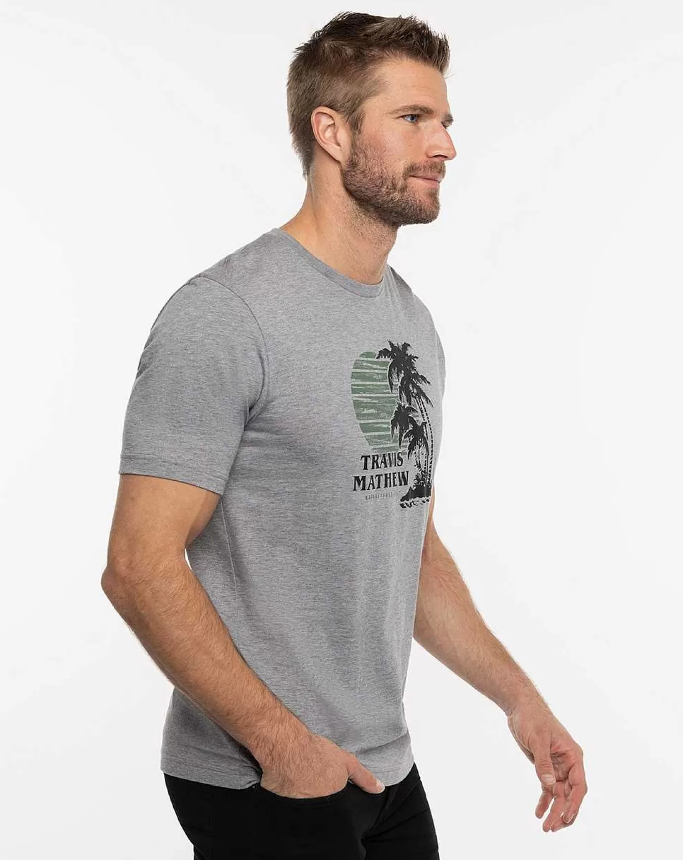 Fashion Travis Mathew Por Favor Tee Heather Grey