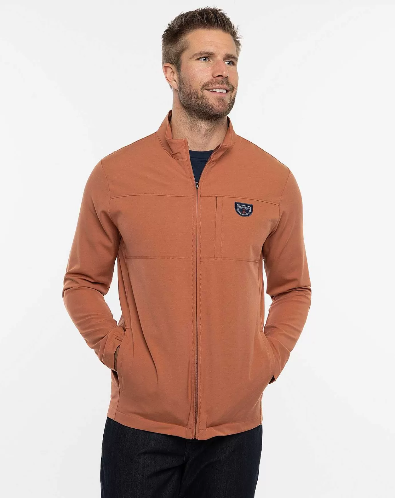 Sale Travis Mathew Quick Call Full Zip Copper