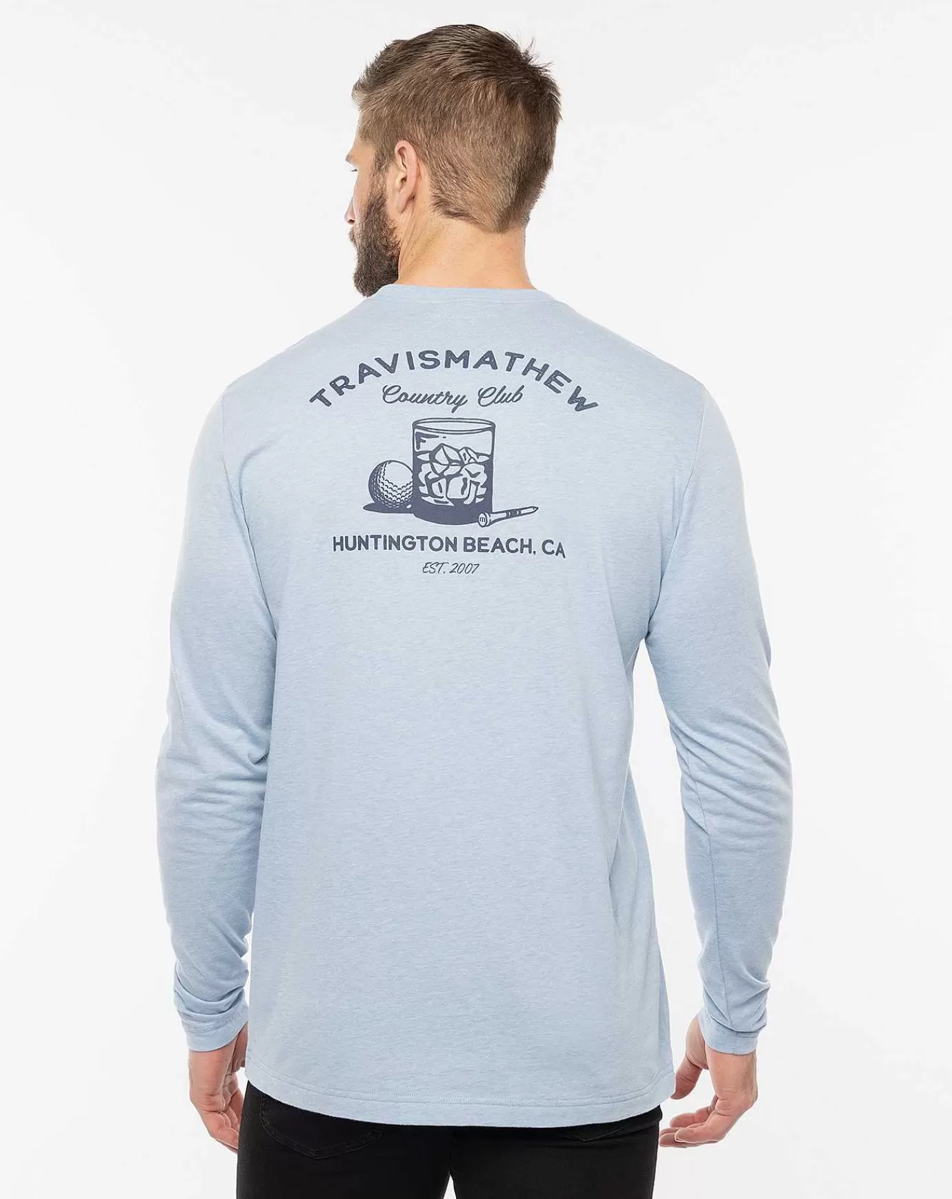 Flash Sale Travis Mathew Raffle Winner Tee Heather Ash Blue