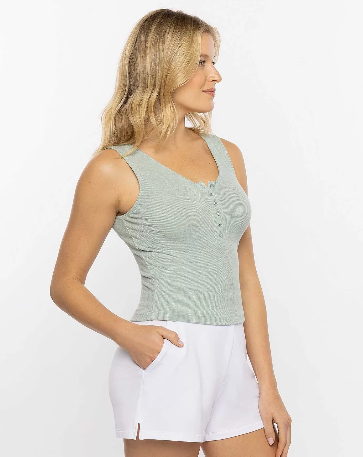 Store Travis Mathew Ray Of Sunshine Cloud Ribbed Tank Heather Jade