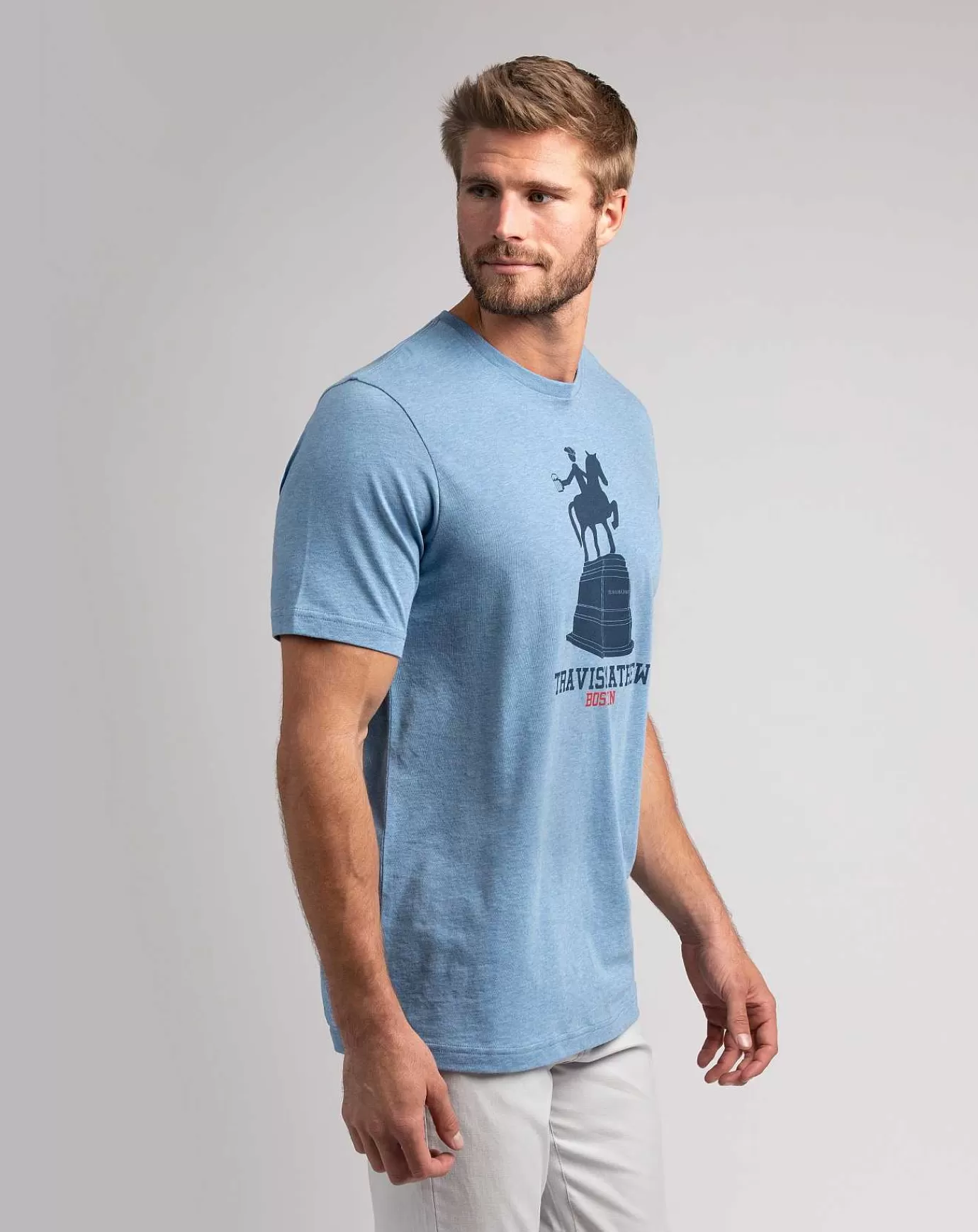 Shop Travis Mathew Revere Revere Tee Heather Blue