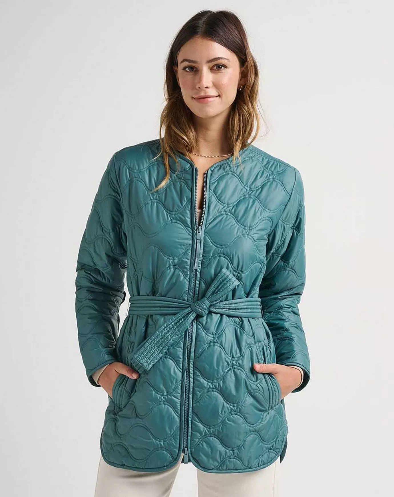 Store Travis Mathew Saltwater Spray Quilted Jacket North Atlantic